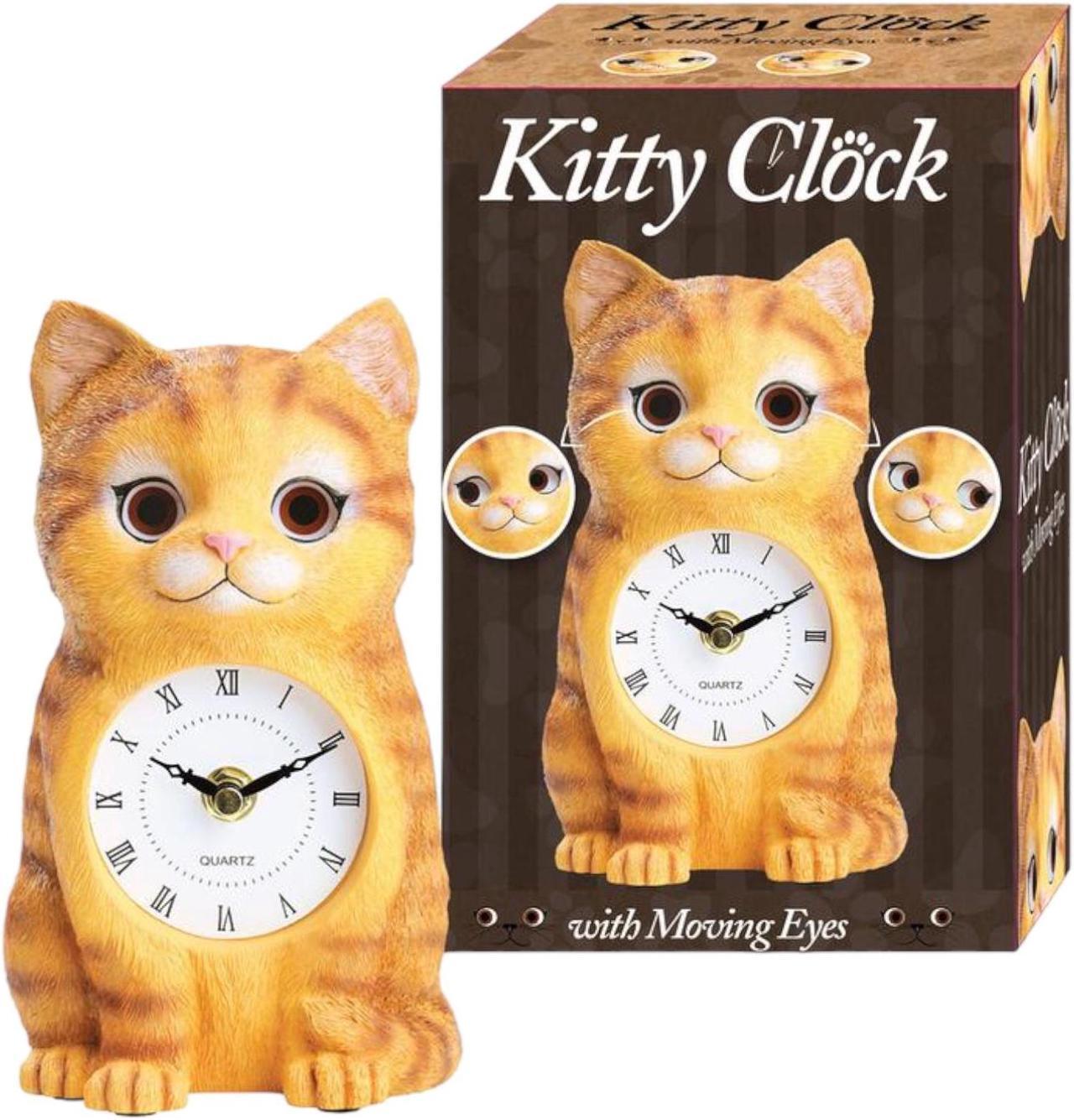 Alt view image 2 of 4 - Kitty Clock with Moving Eyes