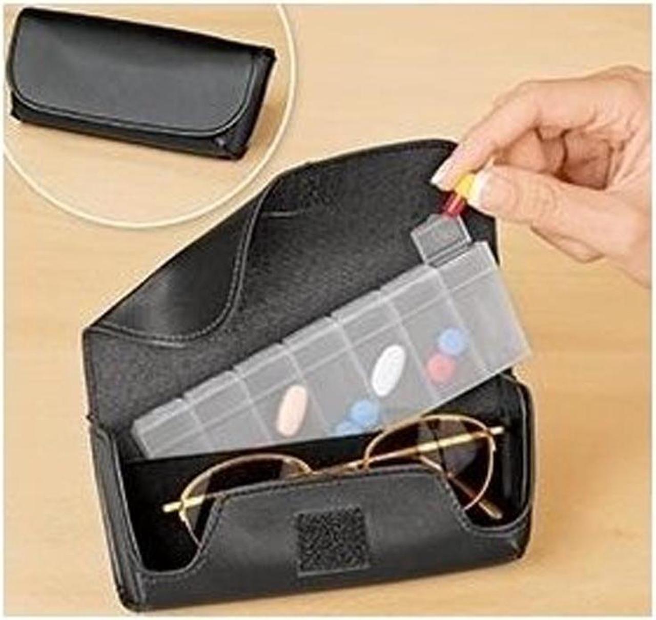Alt view image 3 of 4 - Dual Eyeglass and Pill Box Travel Case