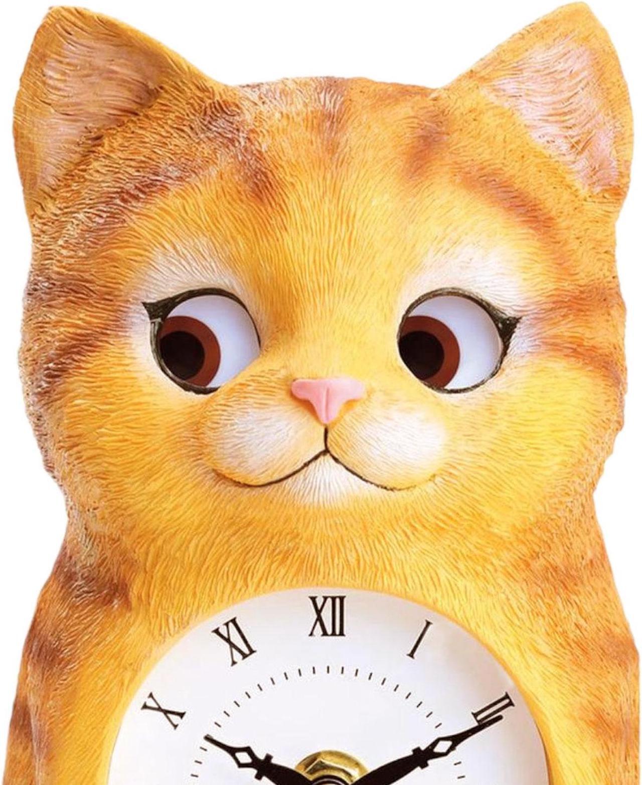 Alt view image 4 of 4 - Kitty Clock with Moving Eyes