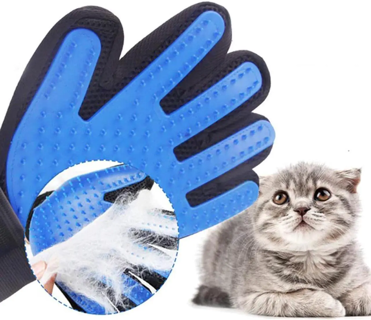 Alt view image 3 of 3 - Professional Quality Left-Handed Pet Grooming Glove