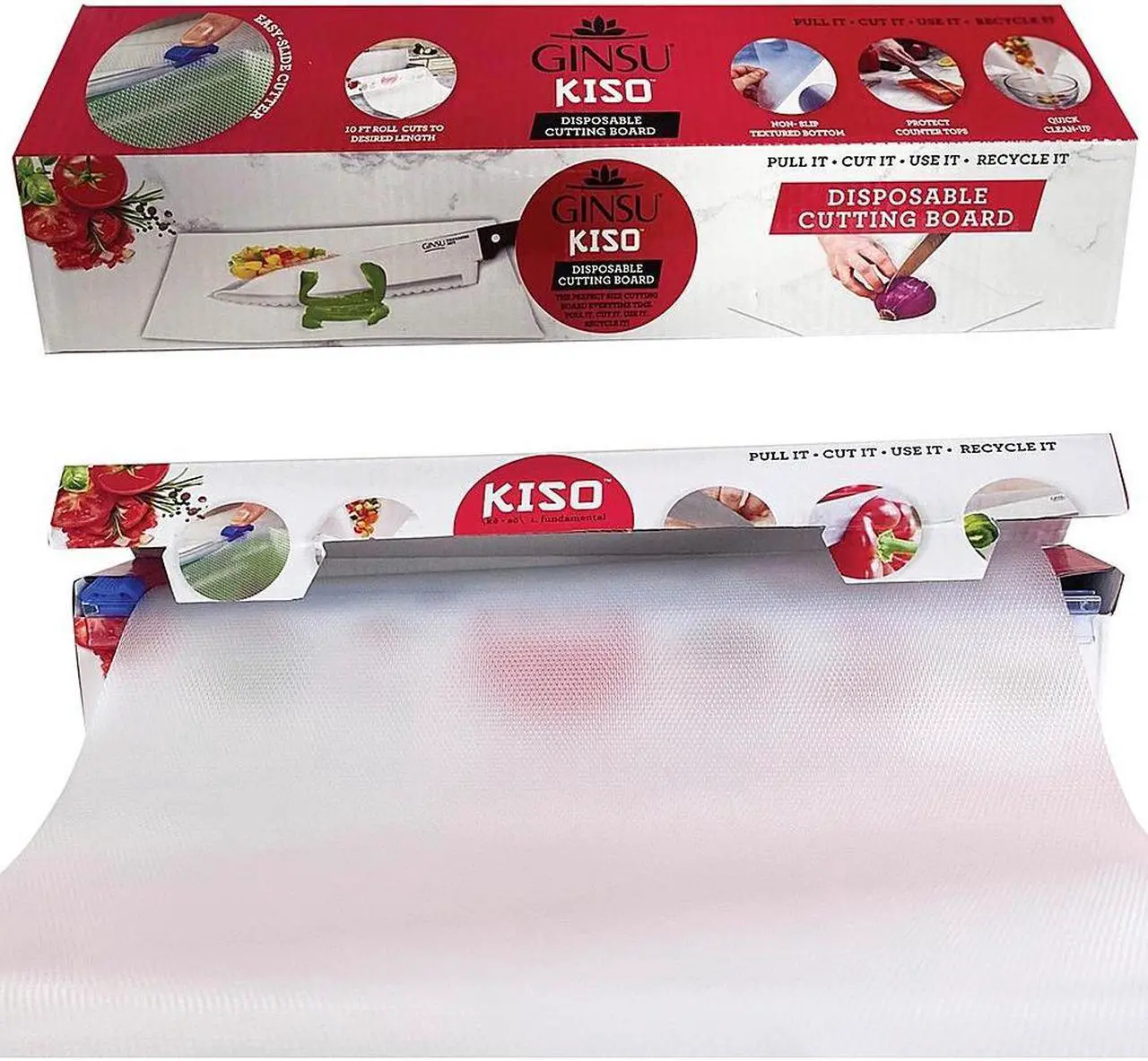 Alt view image 2 of 7 - Ginsu Disposable Cutting Board - Clear - Clear
