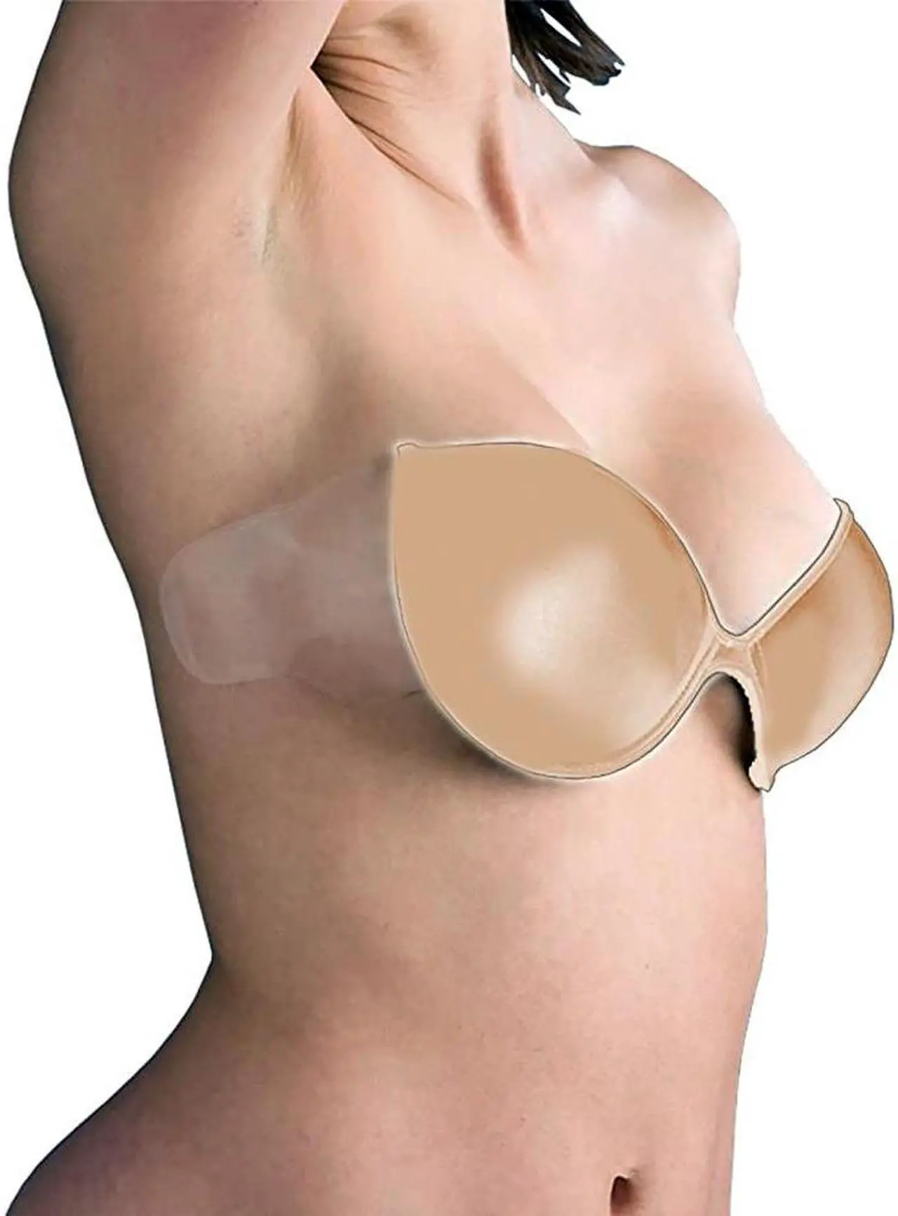 Main image of Backless, Strapless Invisible Bra With Adhesive Wings - Size A- Beige
