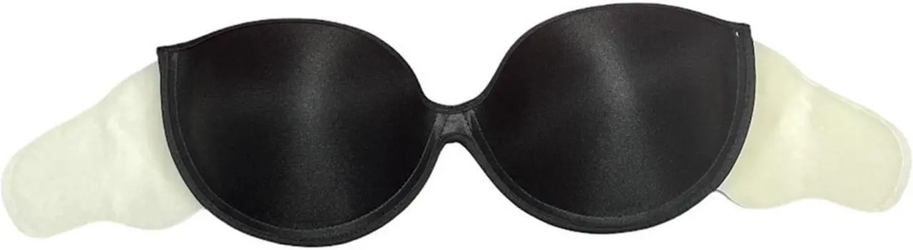 Alt view image 2 of 4 - Backless, Strapless Invisible Bra With Adhesive Wings - Size D- Black