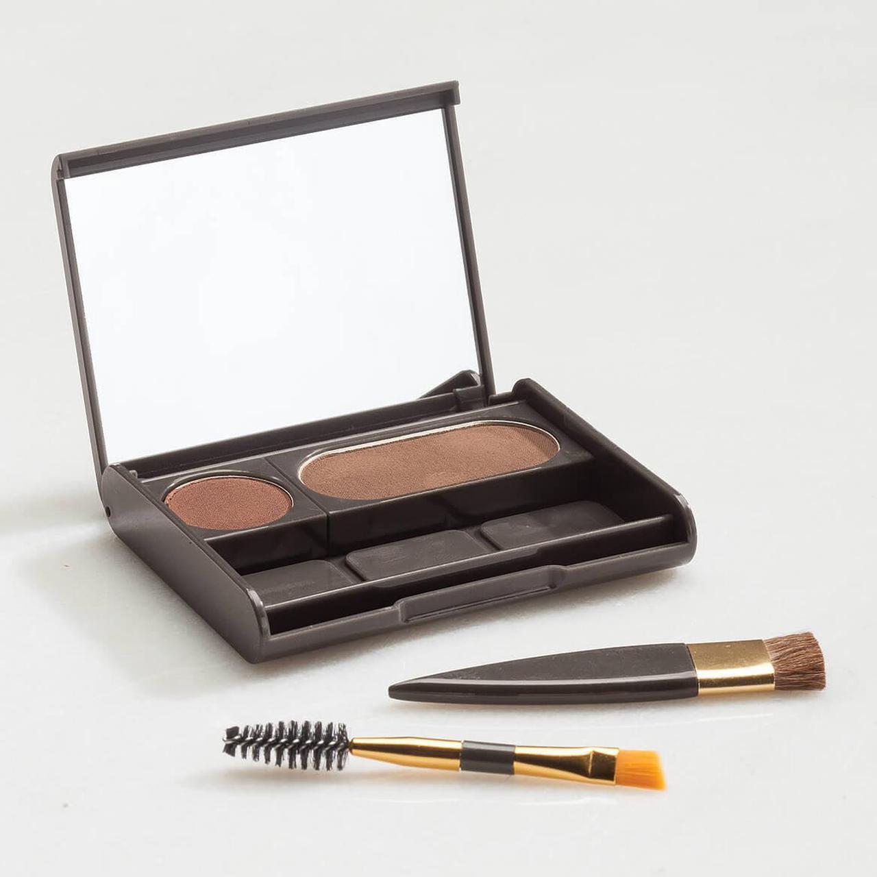 Alt view image 5 of 5 - Joan Rivers On-the-go Great Hair Day & Great Brow Day Compact (Red)