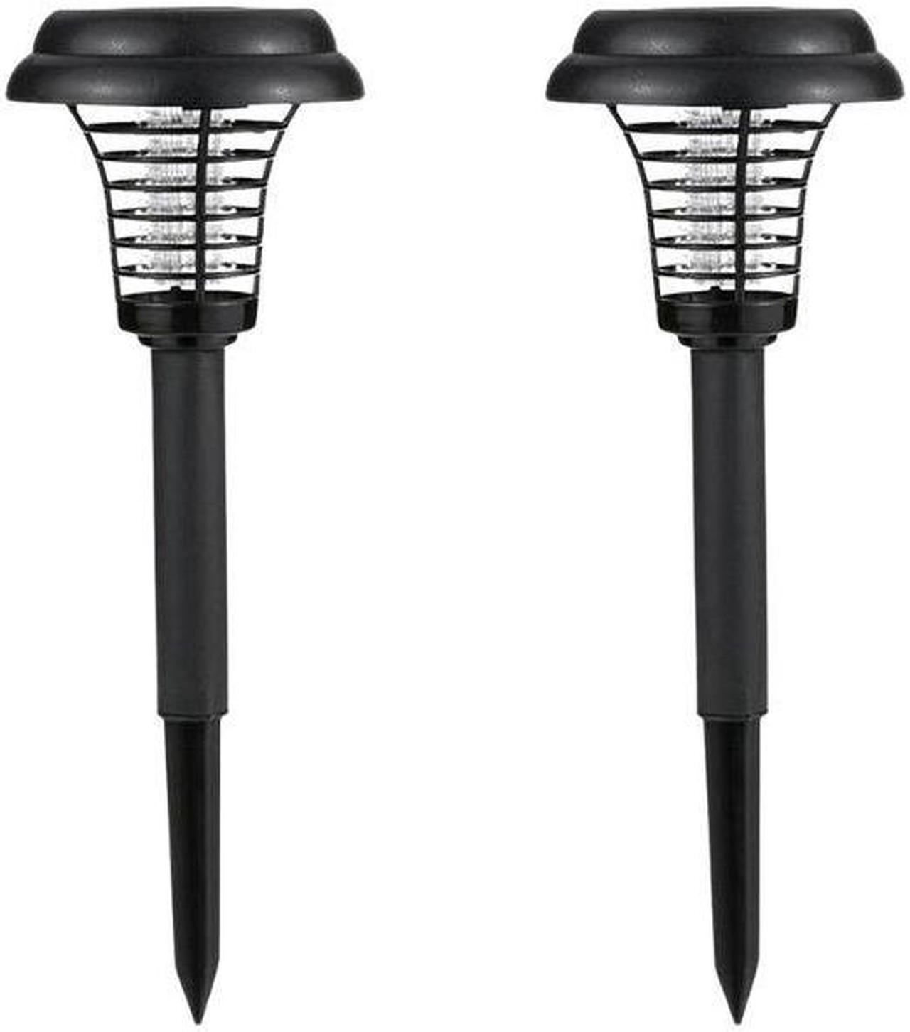 Main image of Solar-Powered LED Light with UV Bug Zapper - Pack of 2