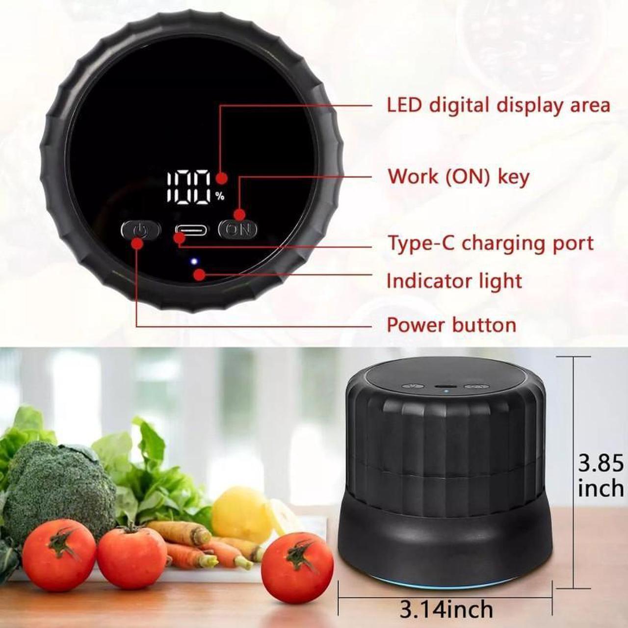 Alt view image 4 of 6 - Electric Mason Jar Vacuum Sealer Cordless 200Pcs Wide Mouth