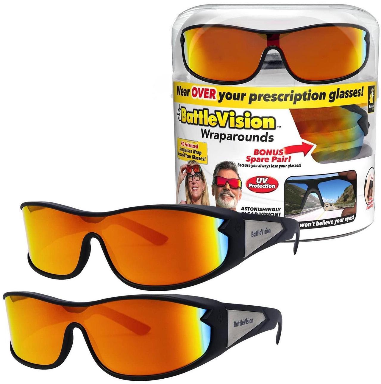 Main image of Battle Vision Wrap Around Sunglasses - 2PK