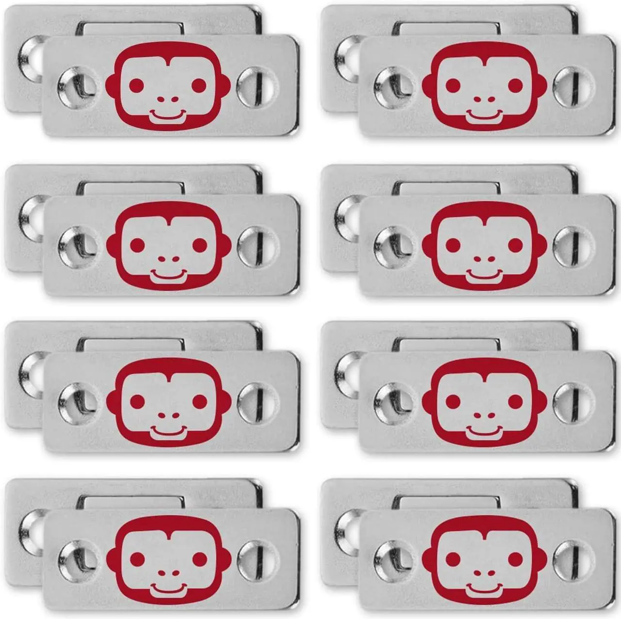 Main image of RUBY Monkey Magnets - Cabinet and Drawer Magnet Sets - 8 Sets