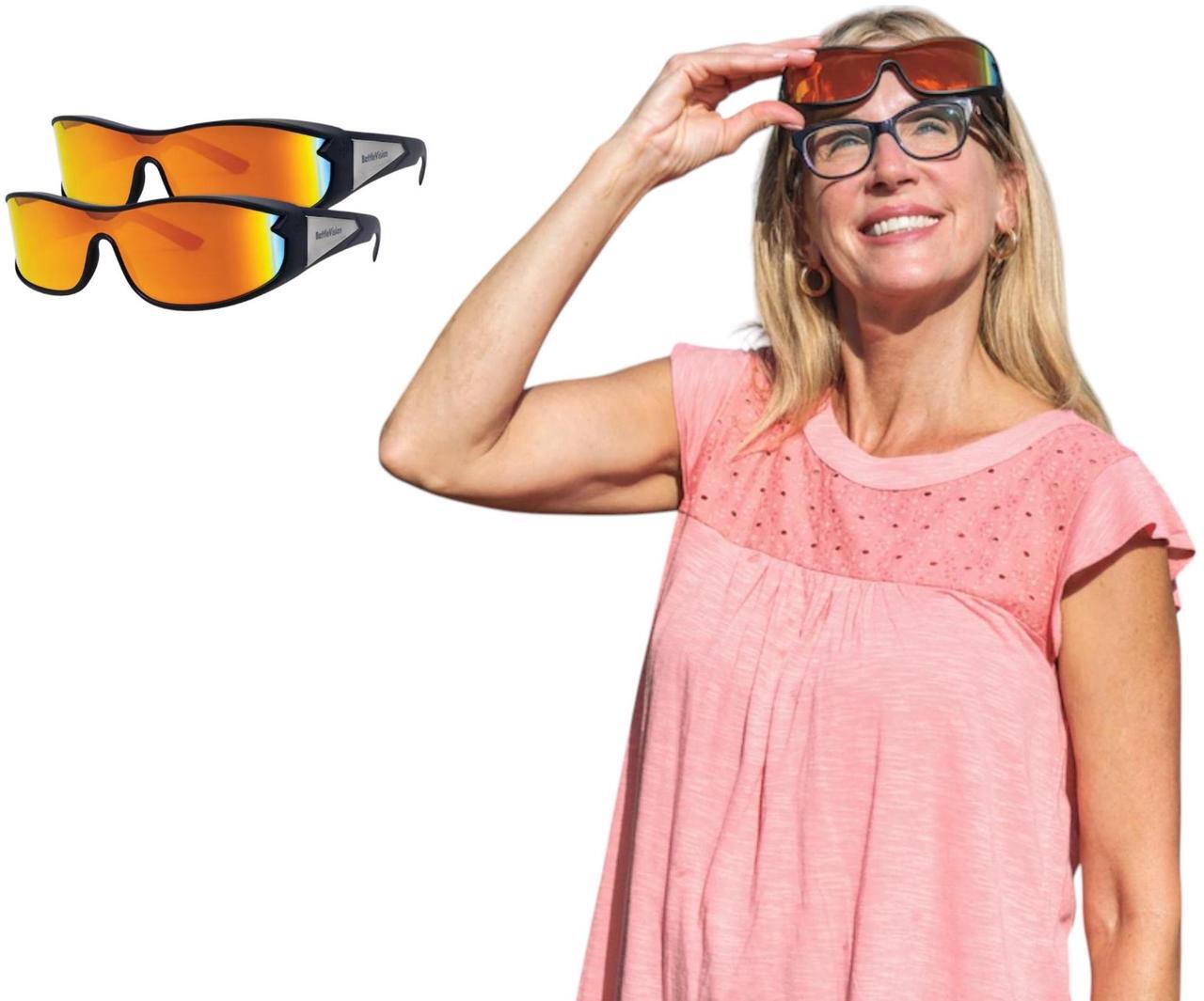 Alt view image 3 of 6 - Battle Vision Wrap Around Sunglasses - 2PK