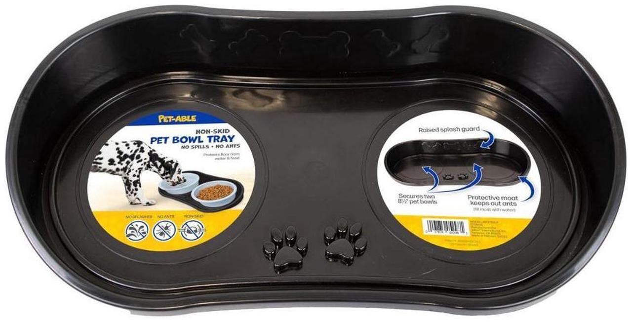 Alt view image 2 of 4 - Non-Skid Pet Bowl Tray, Black