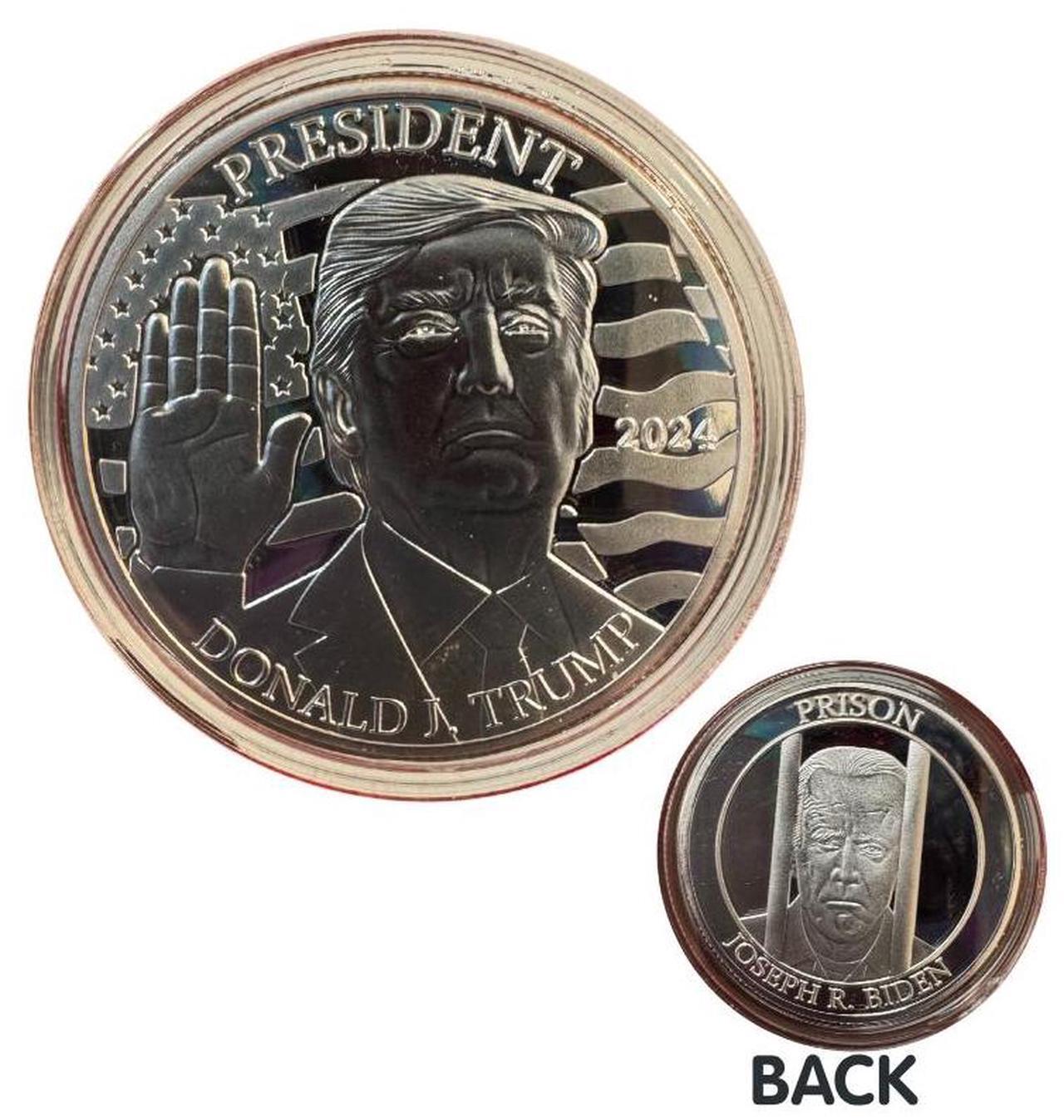 Alt view image 2 of 5 - Donald Trump 2024 Commemorative Coin Silver Layered Collectible Case Certificate