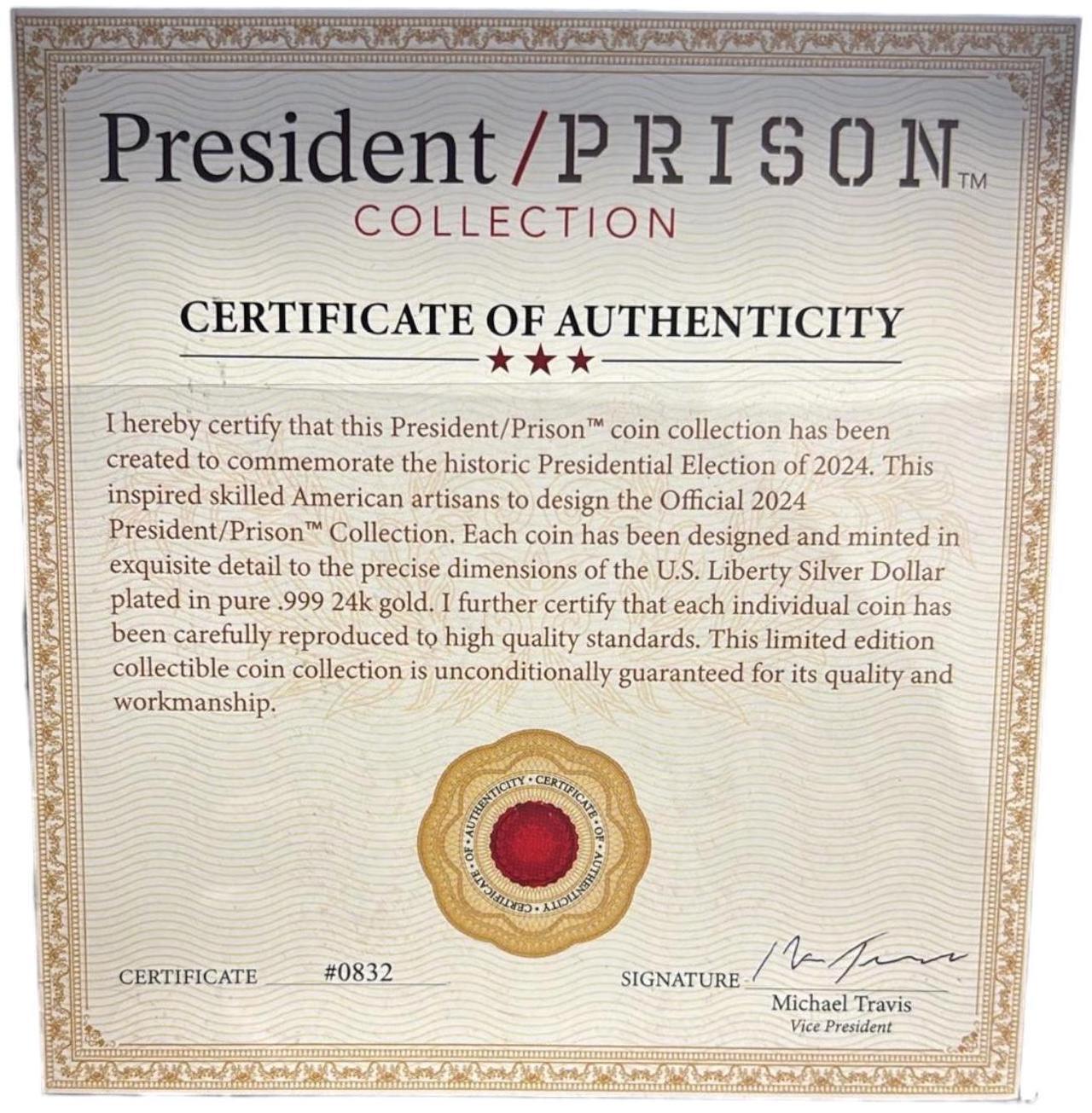 Alt view image 5 of 5 - Donald Trump 2024 Commemorative Coin Silver Layered Collectible Case Certificate