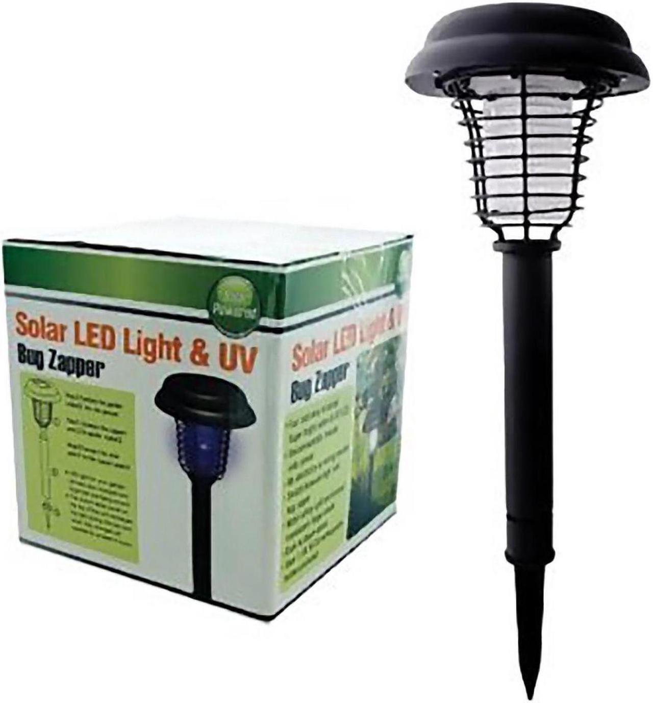 Alt view image 5 of 5 - Solar-Powered LED Light with UV Bug Zapper - Pack of 2