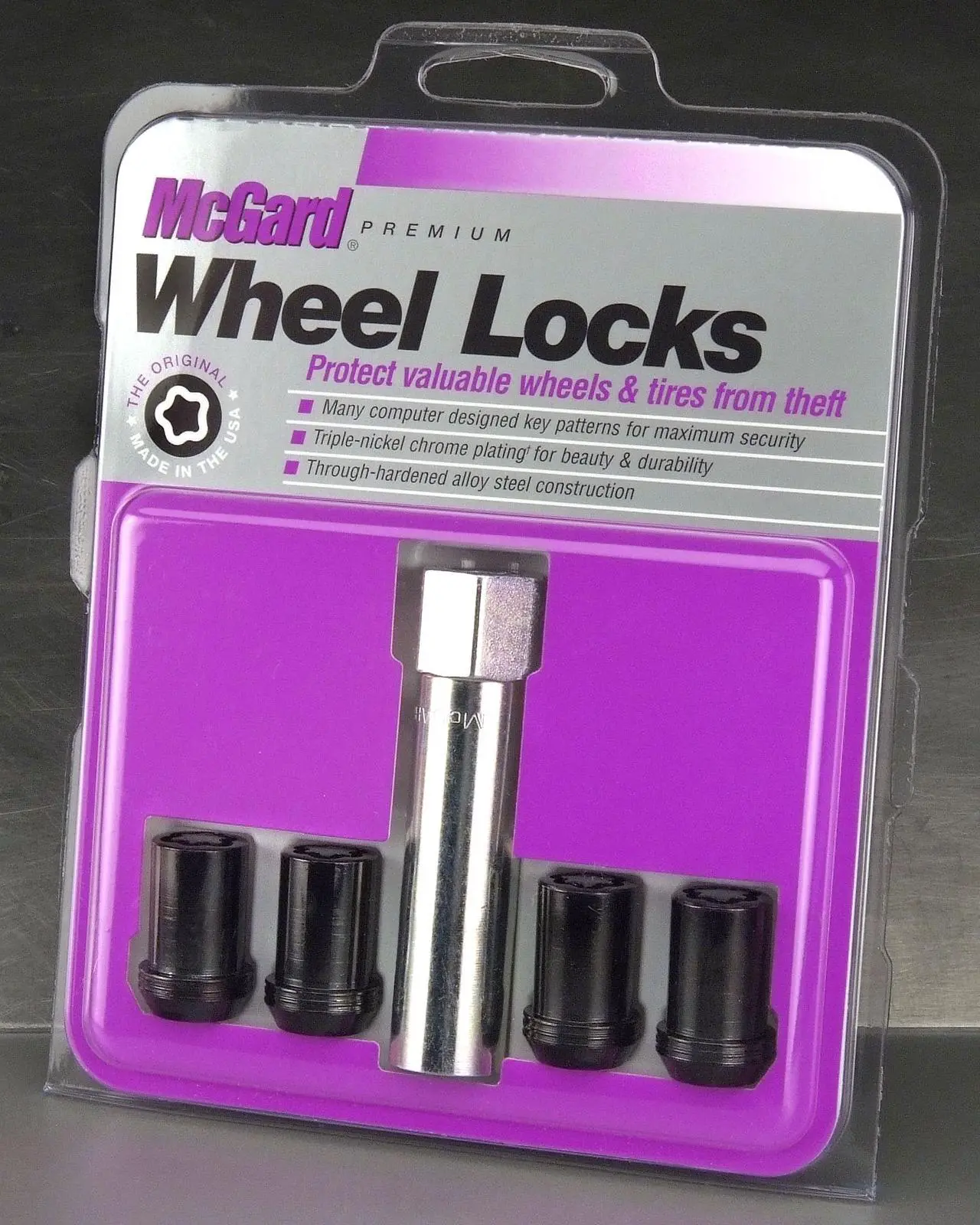 Alt view image 6 of 15 - McGard 25357 Wheel Lock Set - 7/8" Hex x M12 x 1.5" Thread - Black/Chrome