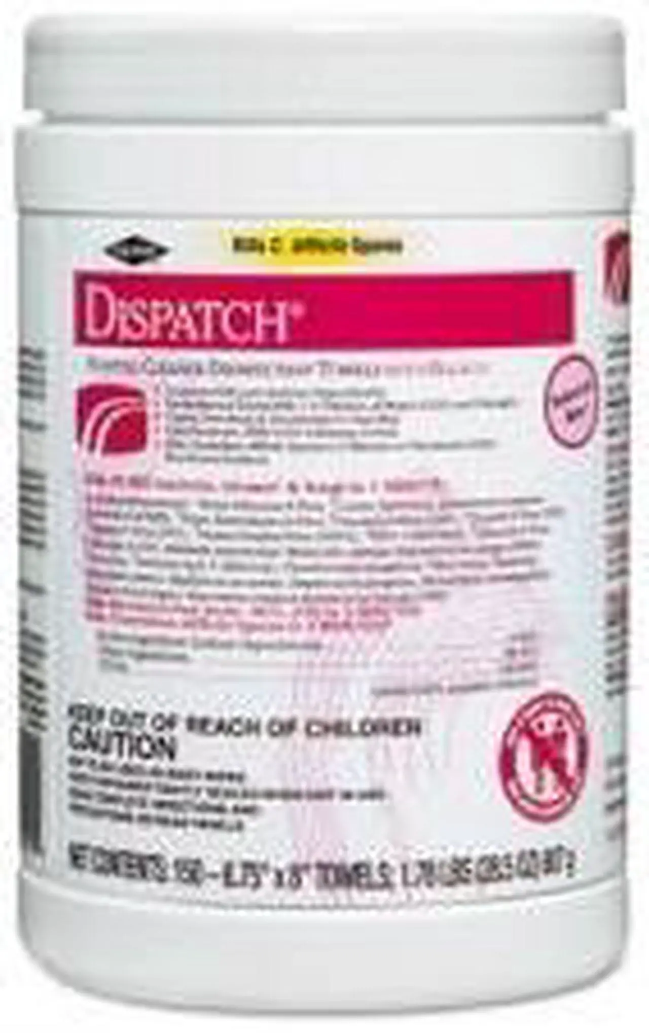 Alt view image 5 of 20 - Clorox CLO 69150 Dispatch Hospital Cleaner Disinfectant Towels with Bleach Wipes Canister (150 CT.)