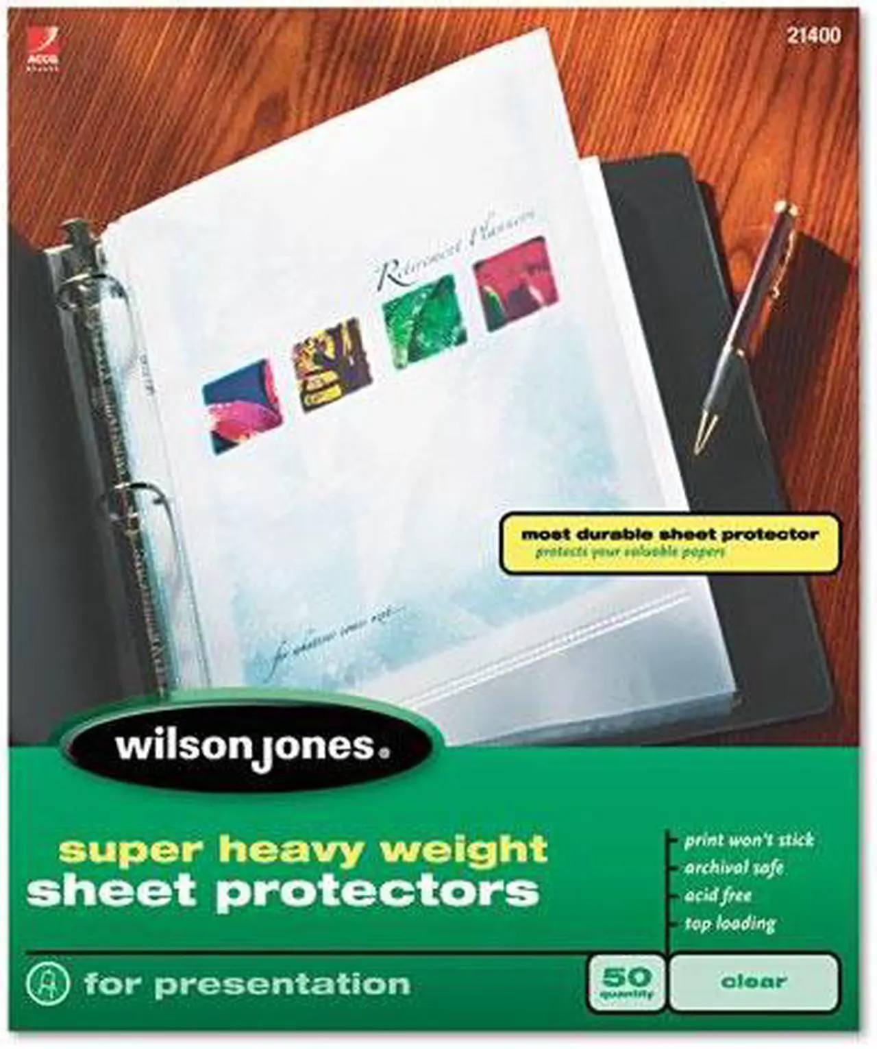 Main image of Super Heavy Weight Sheet Protector, Non-Glare Finish, Clear, 50/Box