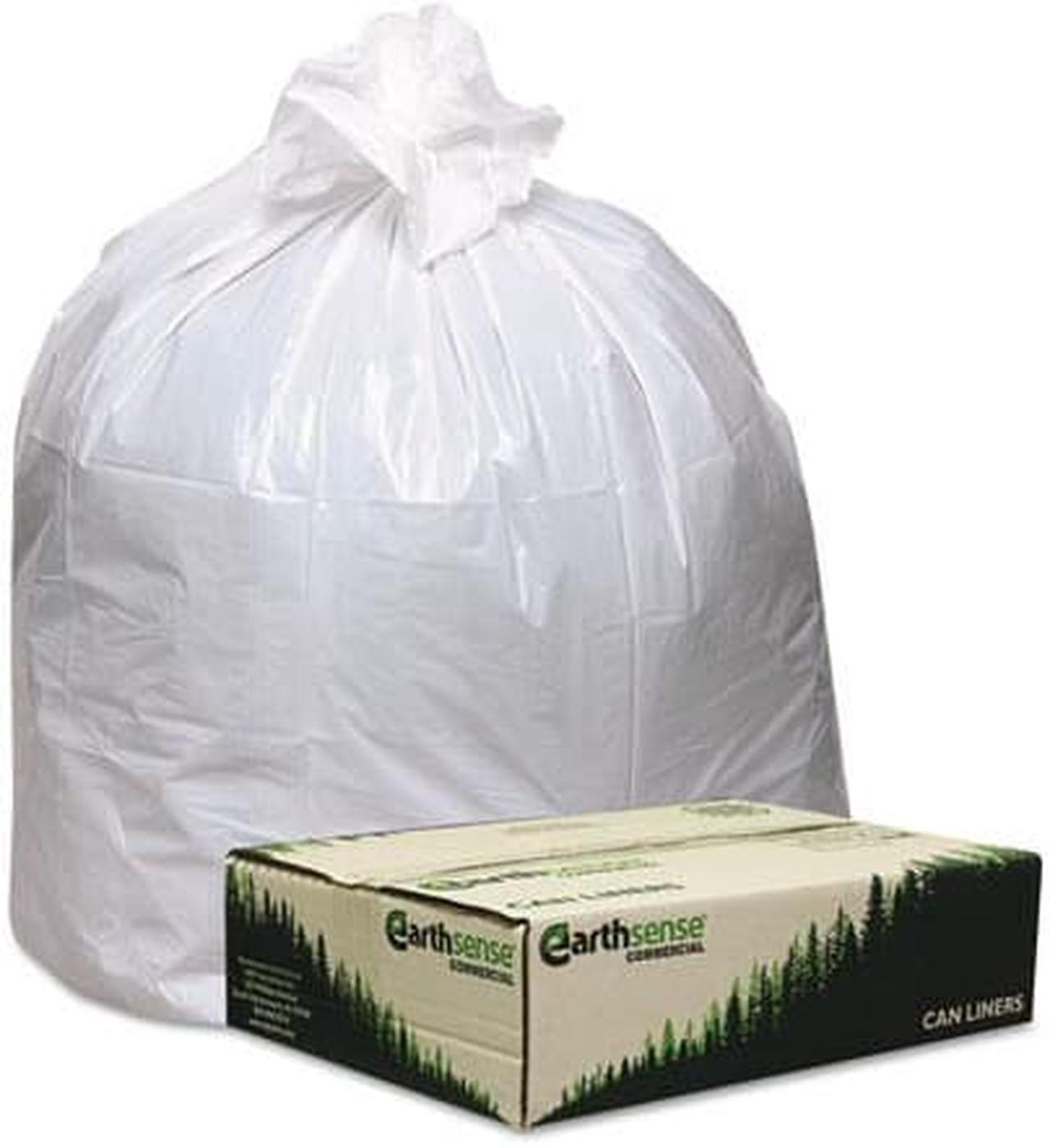 Alt view image 2 of 12 - Earthsense RNW1K150V Recycled Tall Kitchen Bags, 13-16Gal, .8Mil, 24 X 33, White, 150 Bags/Box