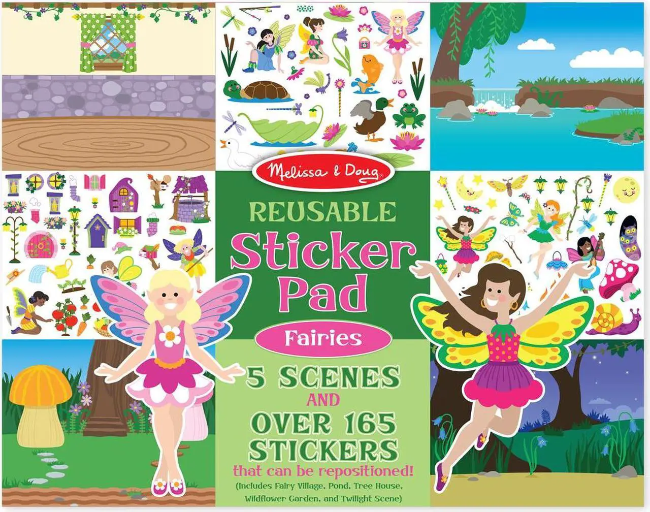 Alt view image 4 of 10 - Melissa & Doug Reusable Sticker Pad - Fairies