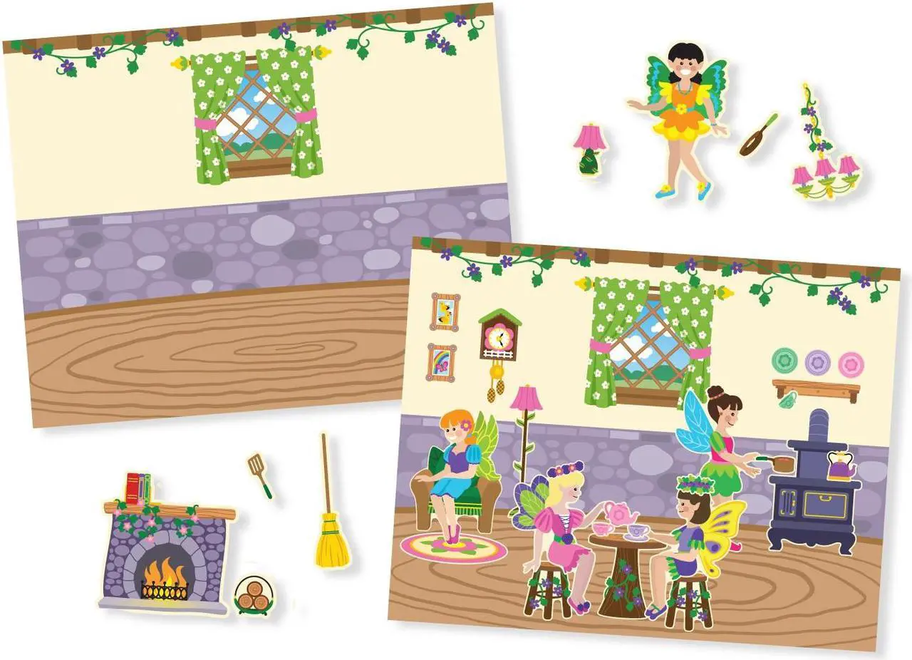 Alt view image 6 of 10 - Melissa & Doug Reusable Sticker Pad - Fairies