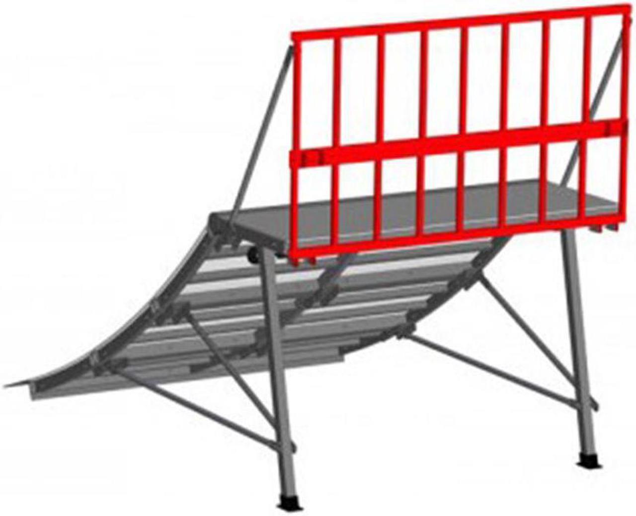 Alt view image 3 of 6 - Freshpark Skateboard Ramp Safety Rail