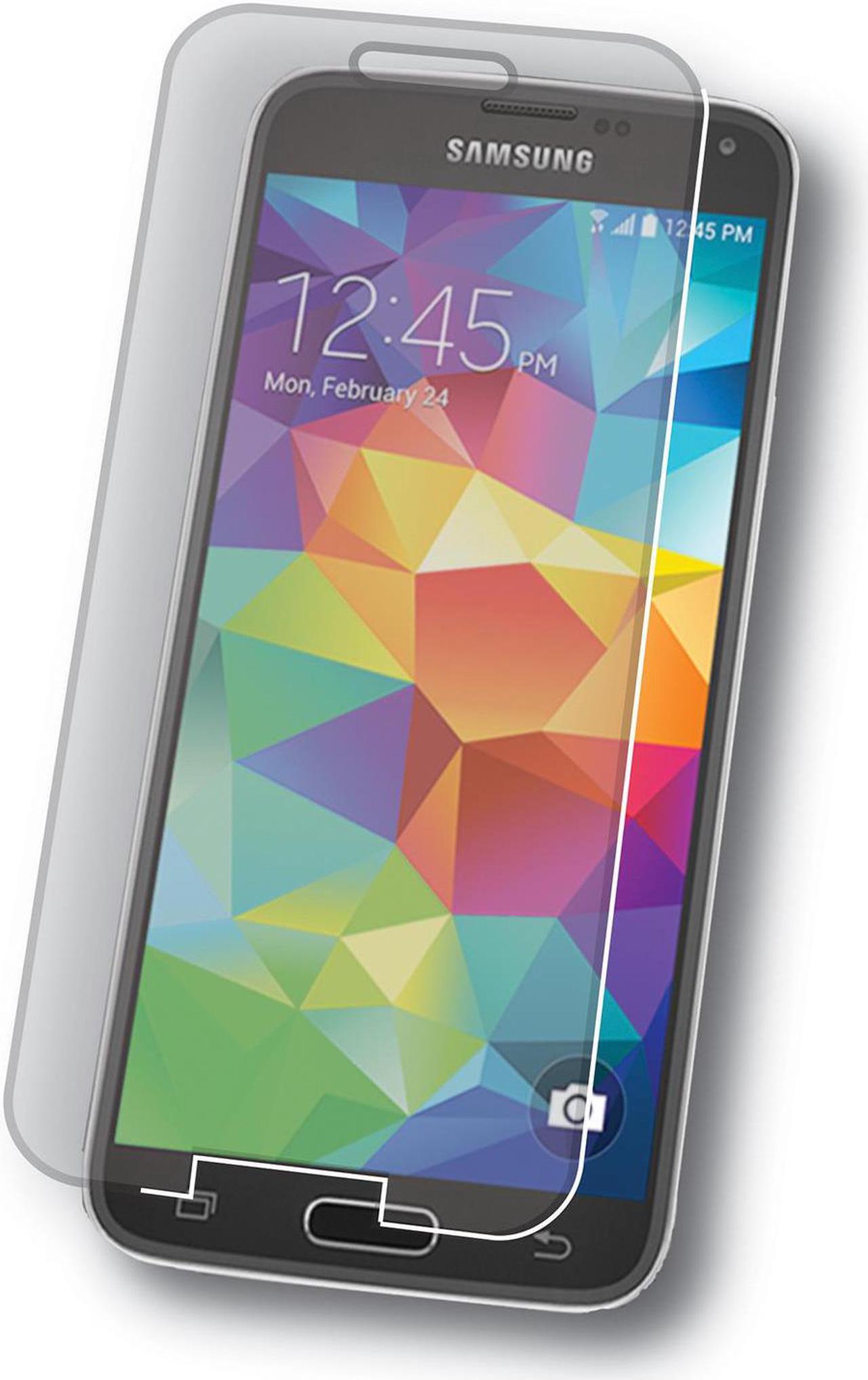 Alt view image 2 of 7 - Symtek Tempered Glass Screen Protector for Galaxy S5 Crystal Clear