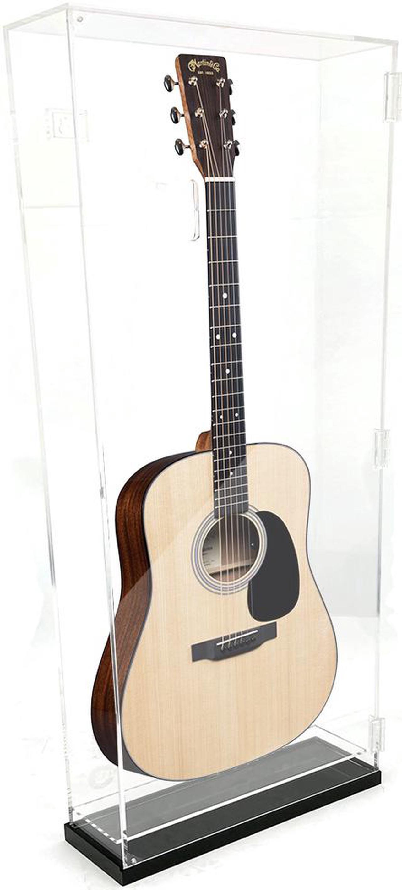 Alt view image 3 of 7 - OnDisplay Deluxe Acrylic Wall Mounted/Tabletop UV-Protected Electric Guitar Display Case w/Lights