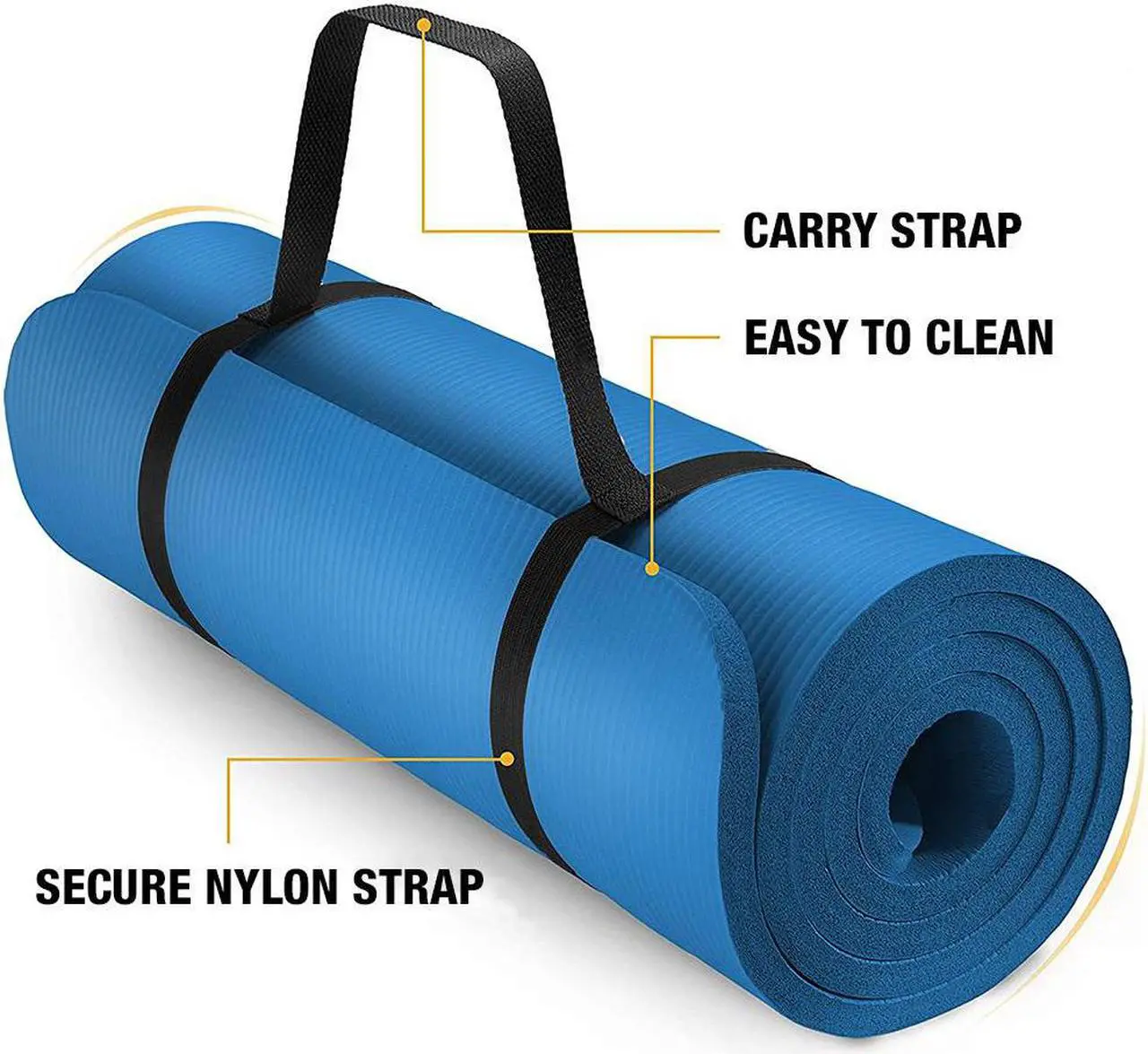 Alt view image 6 of 7 - AUM High Density HD Foam Tech Yoga Exercise Mat - 72" x 24" x 0.4"