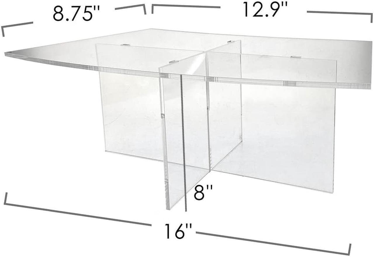 Alt view image 2 of 7 - OnDisplay Cross Tier Acrylic Display Rack/Stand - Clear Food Display Stage (8" Height)