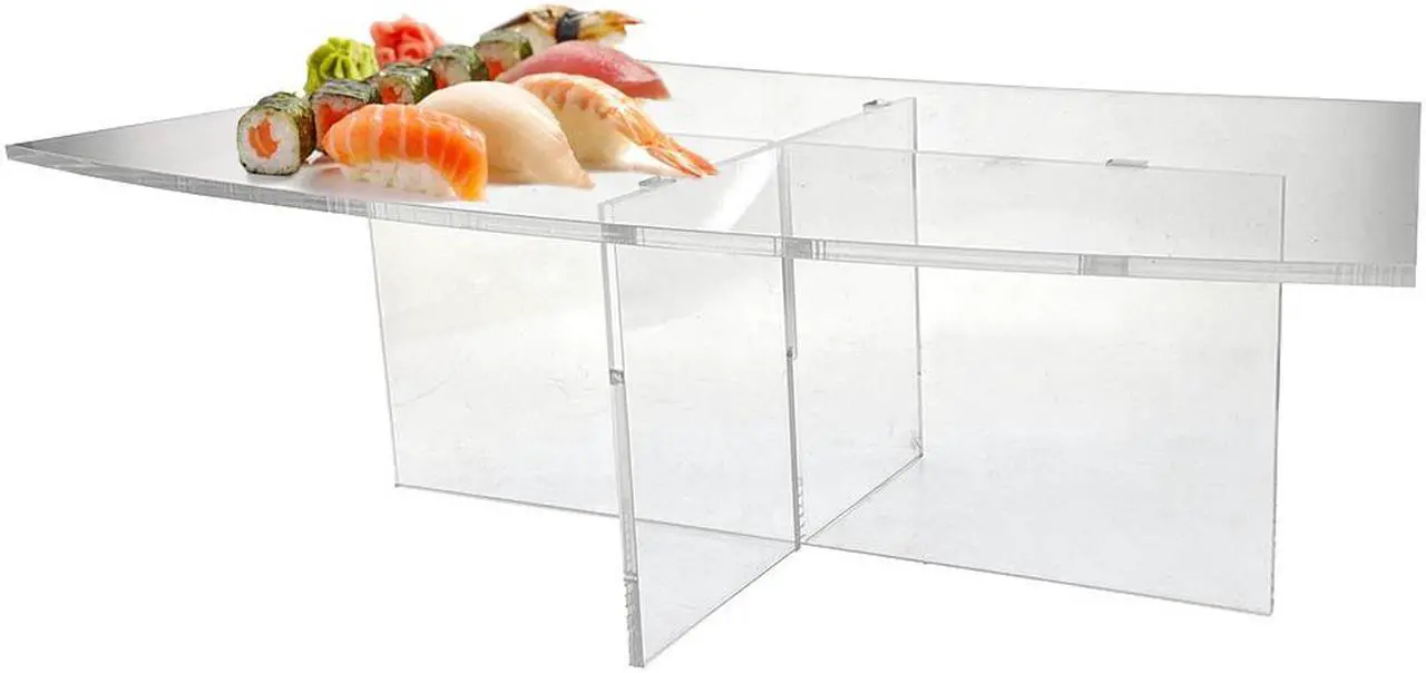 Main image of OnDisplay Cross Tier Acrylic Display Rack/Stand - Clear Food Display Stage (5" Height)