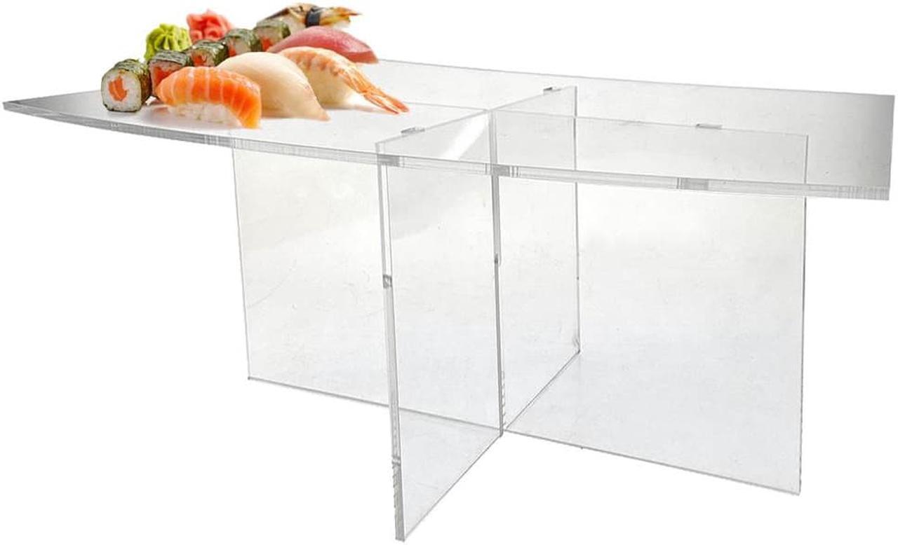 Main image of OnDisplay Cross Tier Acrylic Display Rack/Stand - Clear Food Display Stage (8" Height)