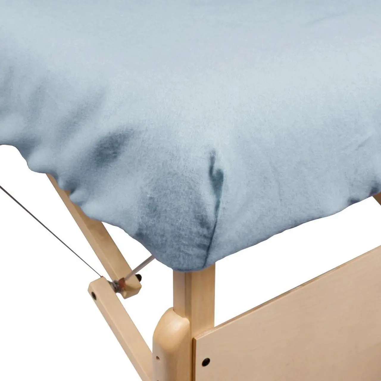 Alt view image 4 of 4 - Royal Massage Deluxe Flannel 3pc Sheet Set - Face Cover, Fitted and Flat Sheet - Cornflower Blue