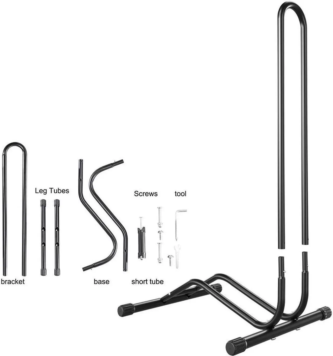 Alt view image 6 of 7 - Vandue Universal Freestanding Bicycle Parking Stand - Fits Road/Mountain Bikes - Indoor/Outdoor