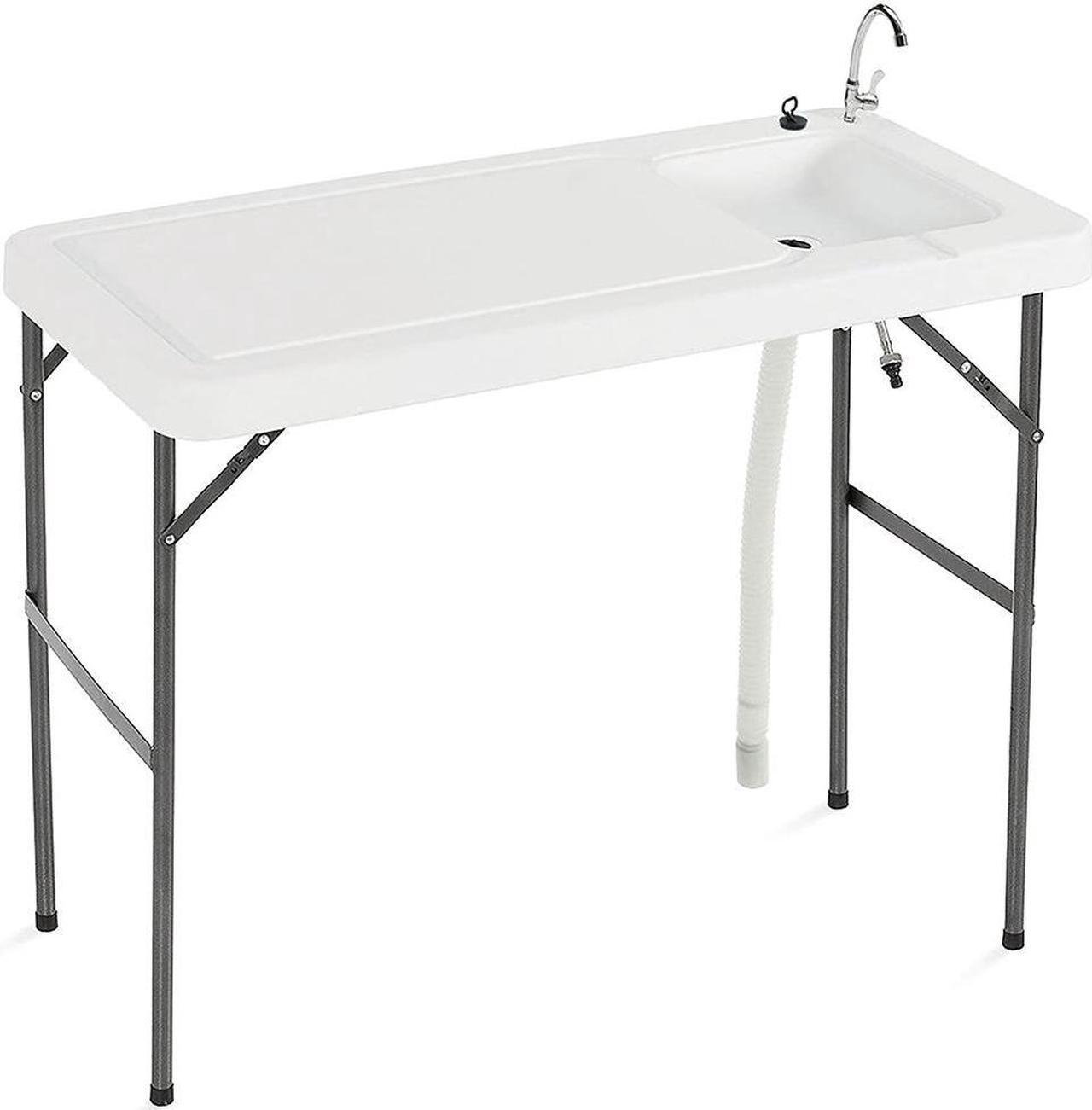 Alt view image 3 of 7 - Modern Home Portable Folding Outdoor Fish Fillet Table for Cleaning/Cutting