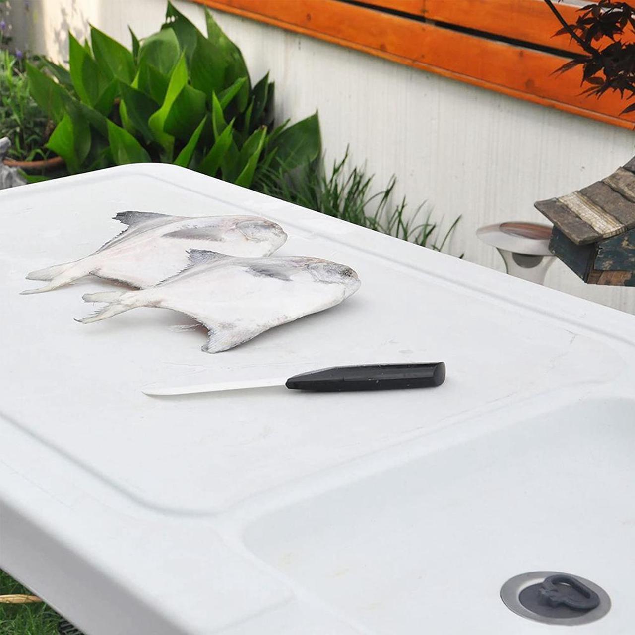Alt view image 4 of 7 - Modern Home Portable Folding Outdoor Fish Fillet Table for Cleaning/Cutting