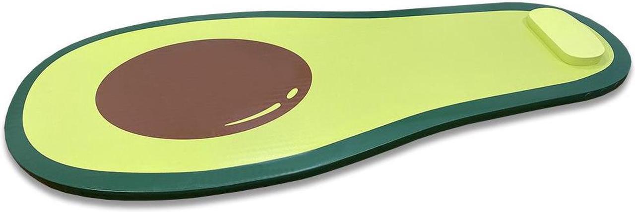 Alt view image 7 of 7 - California Sun Luxury Vinyl-Dipped Pool Float with Built-in Pillow  Soft Closed-Cell Foam Lounger for Adults, Unsinkable Water Mat (Avocado)