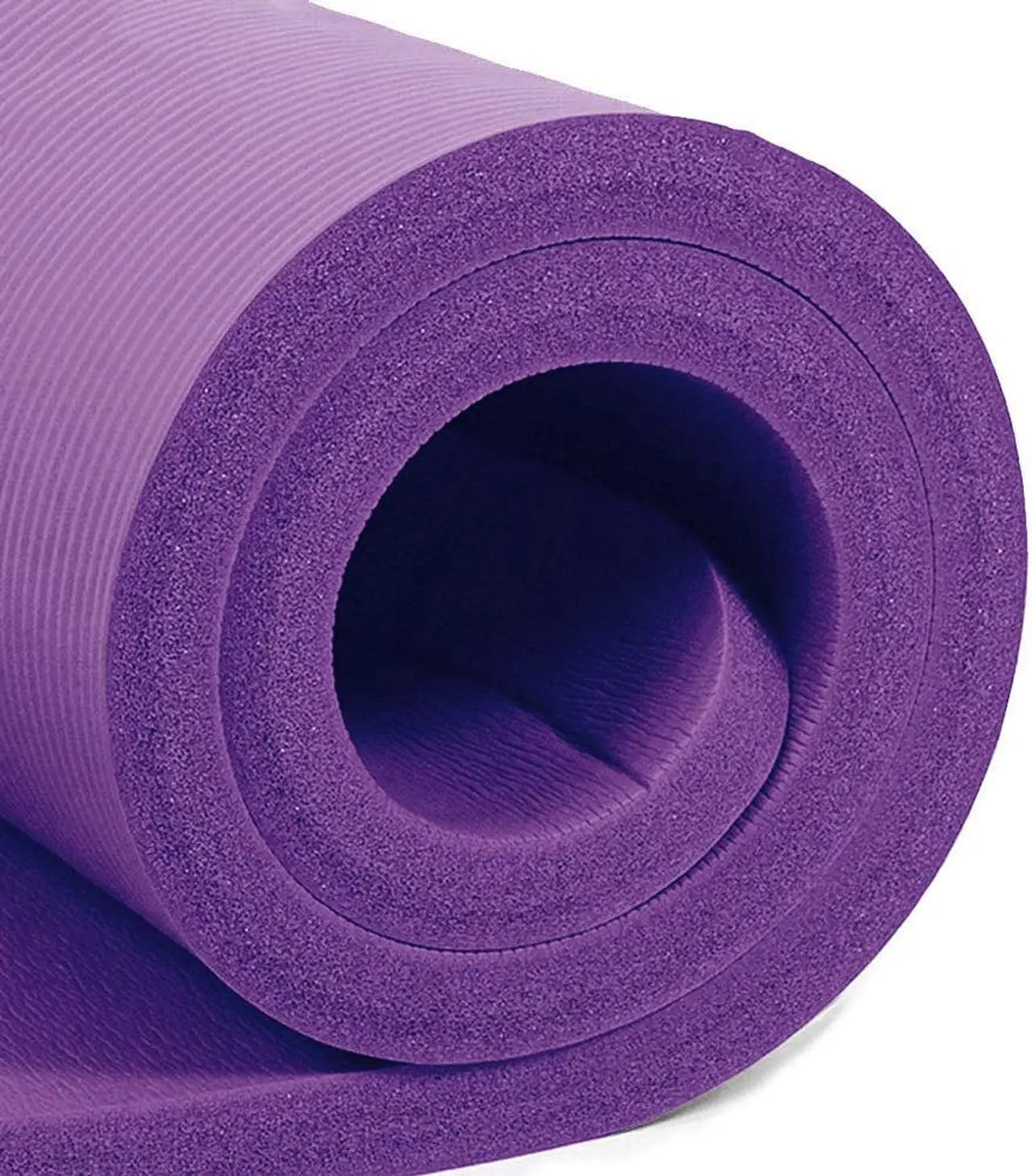 Alt view image 2 of 7 - AUM High Density HD Foam Tech Yoga Exercise Mat - 72" x 24" x 1/2" - Purple