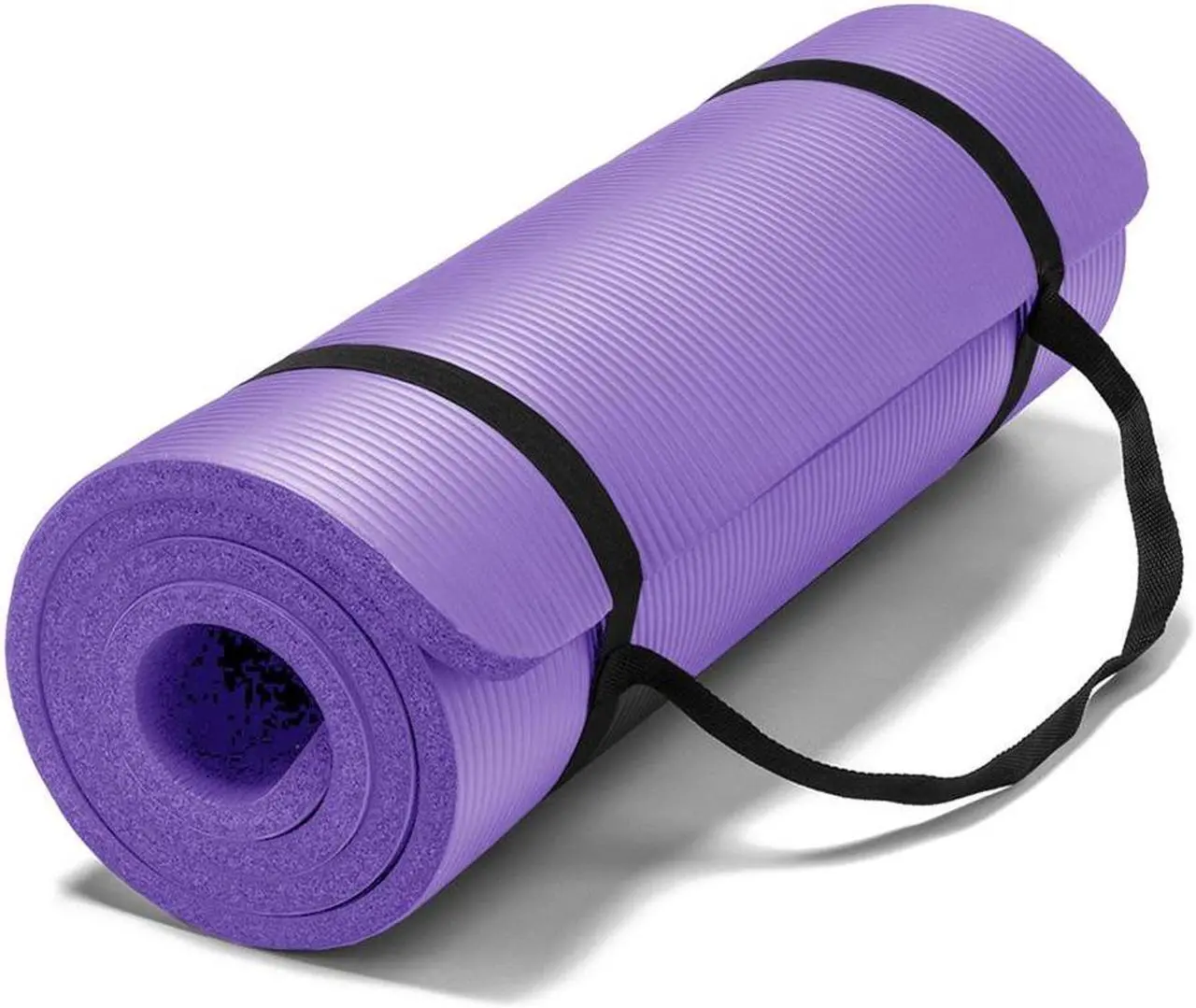 Alt view image 4 of 7 - AUM High Density HD Foam Tech Yoga Exercise Mat - 72" x 24" x 1/2" - Purple