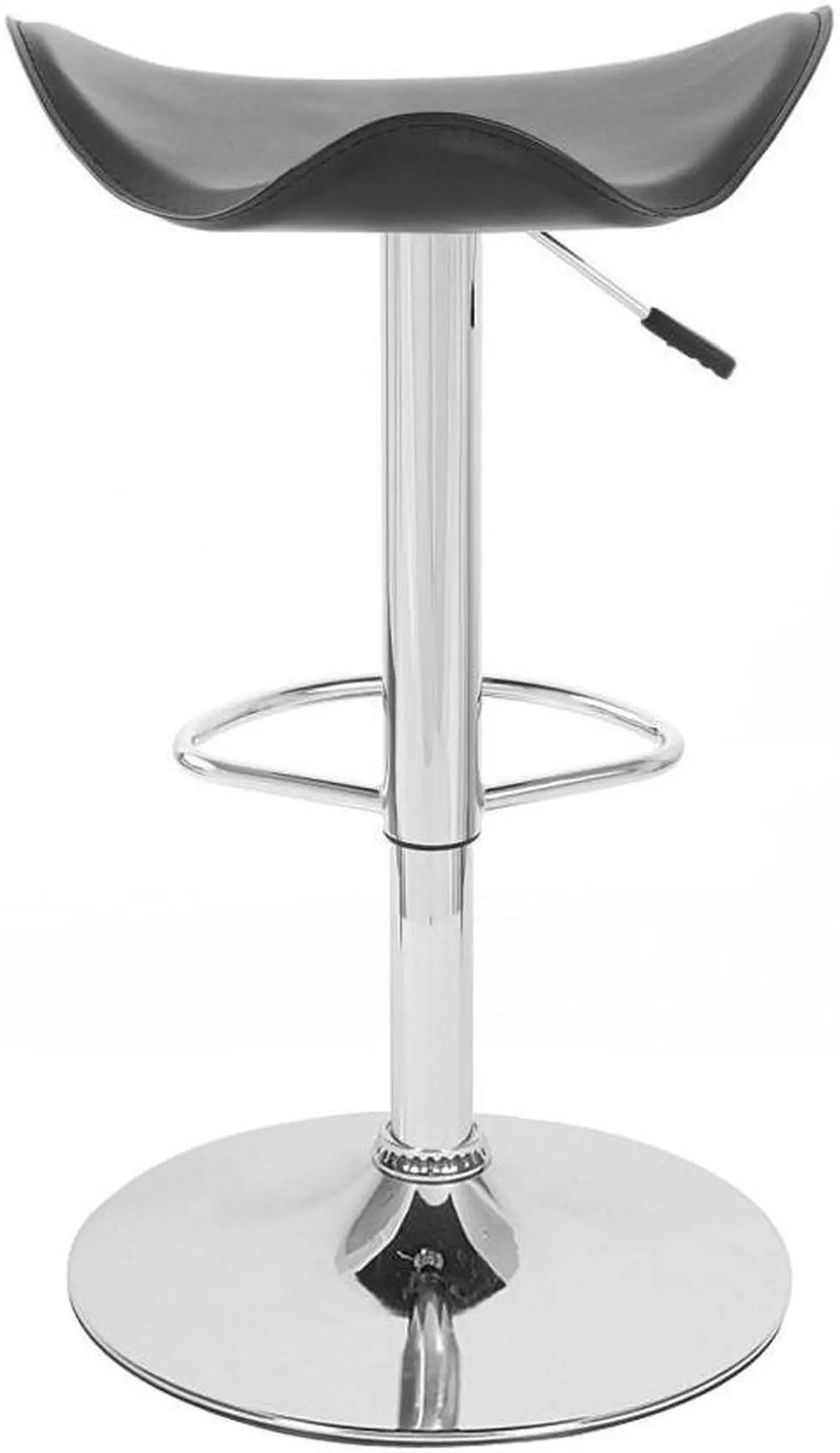 Alt view image 3 of 5 - Gamma Contemporary "Leather" Adjustable Barstool - Black Licorice