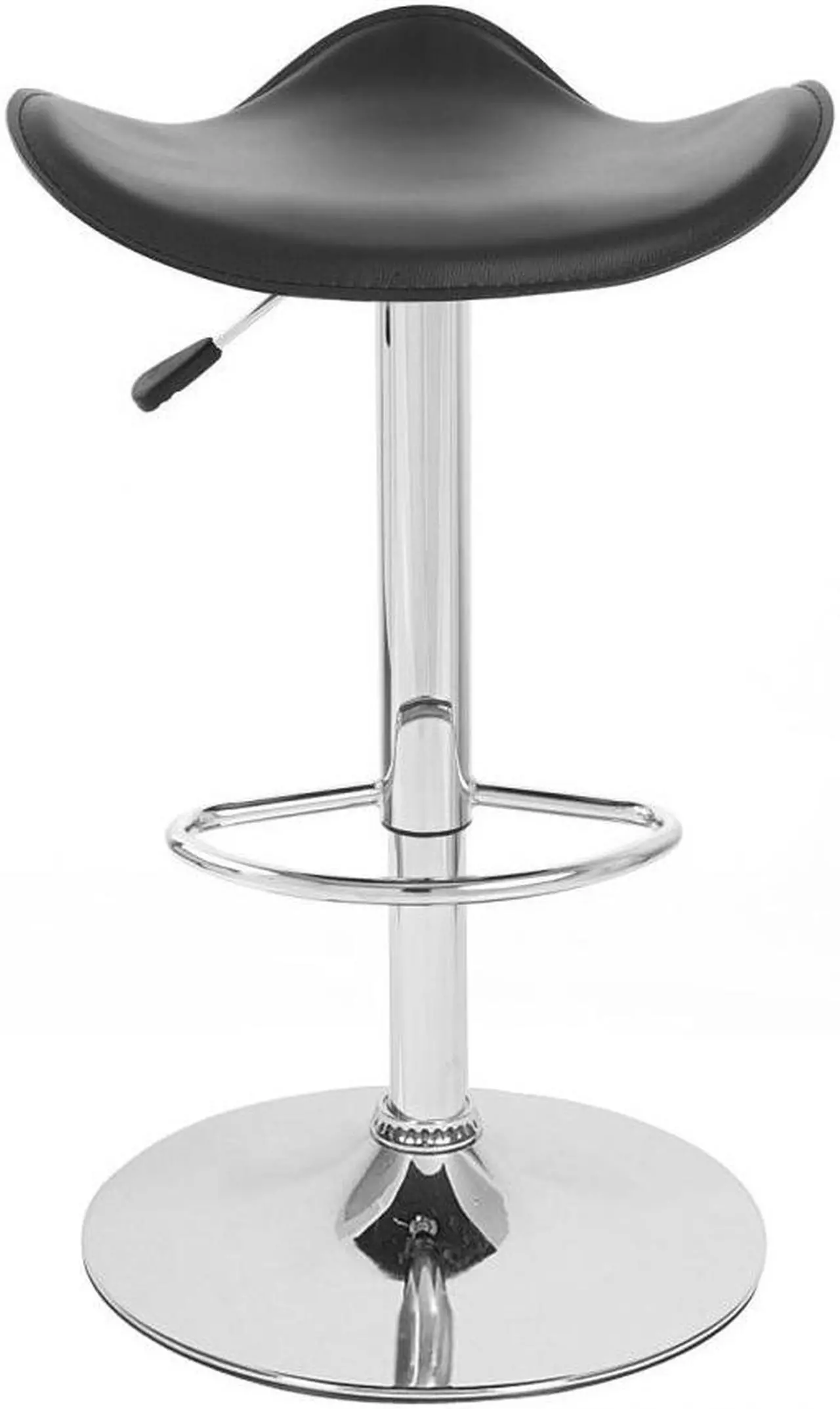 Alt view image 4 of 5 - Gamma Contemporary "Leather" Adjustable Barstool - Black Licorice