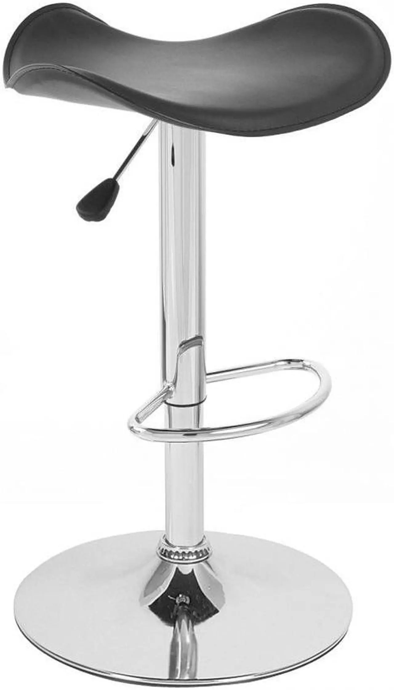 Main image of Gamma Contemporary "Leather" Adjustable Barstool - Black Licorice