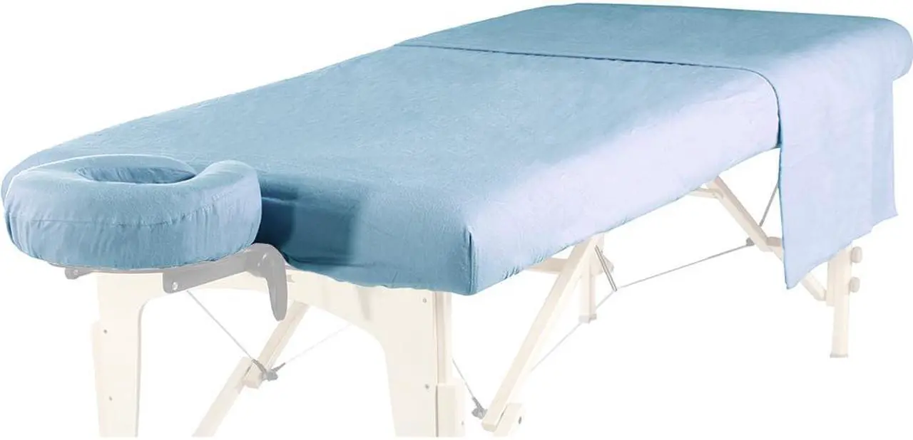 Main image of Royal Massage Deluxe Flannel 3pc Sheet Set - Face Cover, Fitted and Flat Sheet - Cornflower Blue