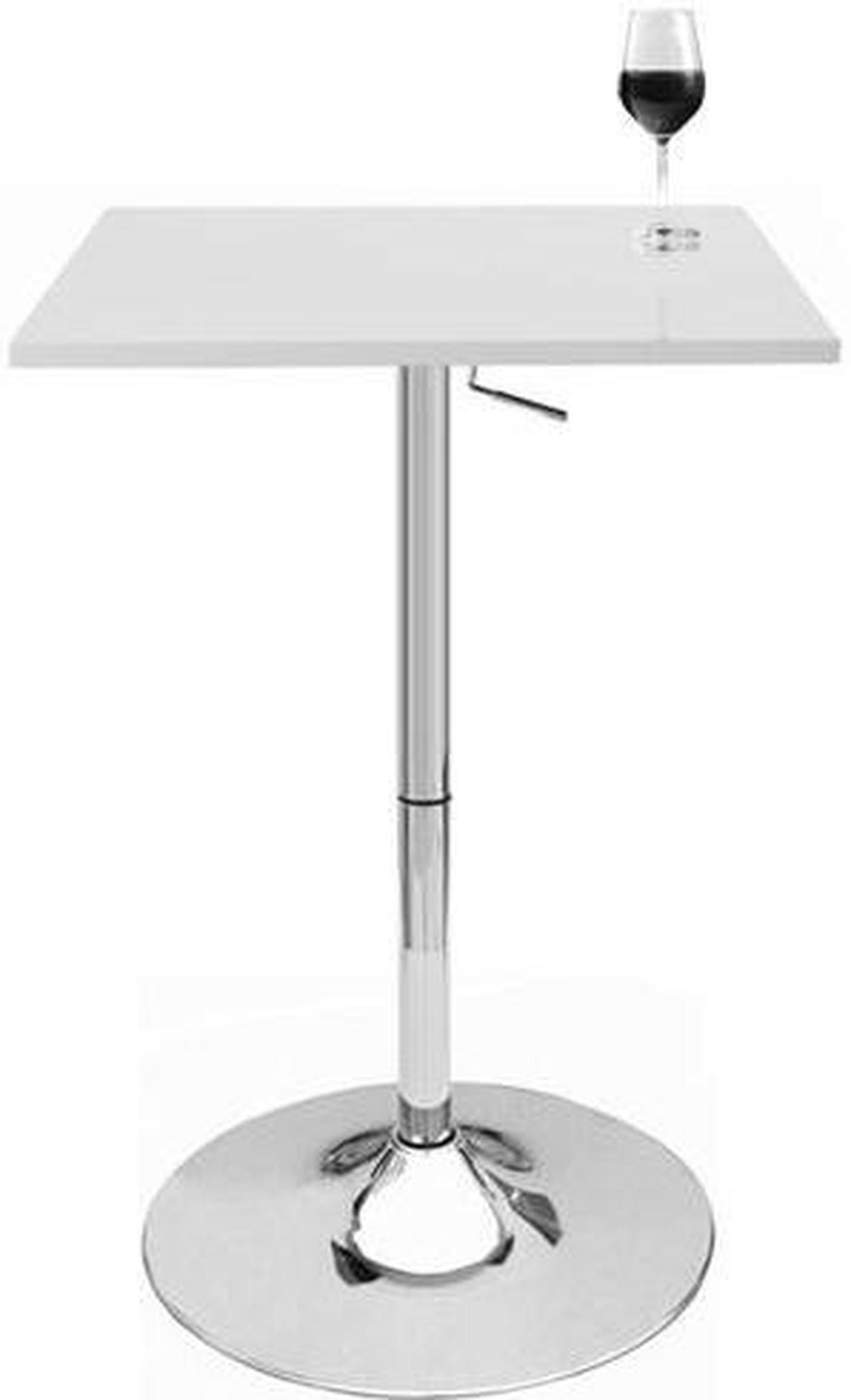 Alt view image 3 of 7 - Modern Home Zeta Contemporary Adjustable Height 24" Bar Table (Black)