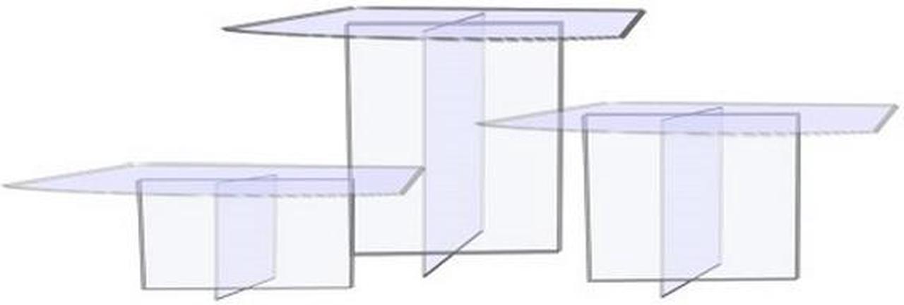 Alt view image 4 of 7 - OnDisplay Cross Tier Acrylic Display Rack/Stand - Clear Food Display Stage (8" Height)