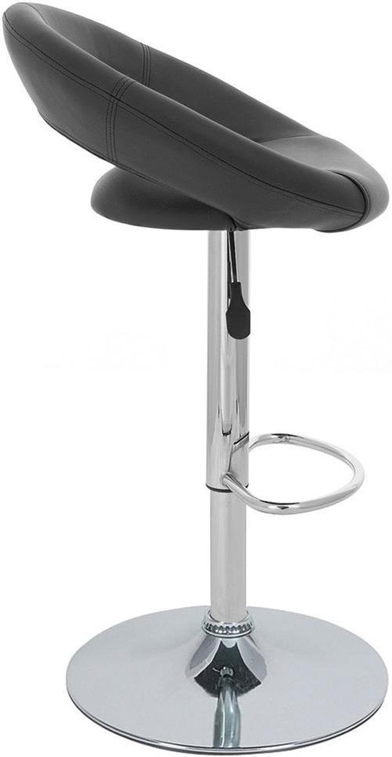 Alt view image 6 of 7 - Modern Home Zeta Contemporary Adjustable Height 24" Bar Table (Black)