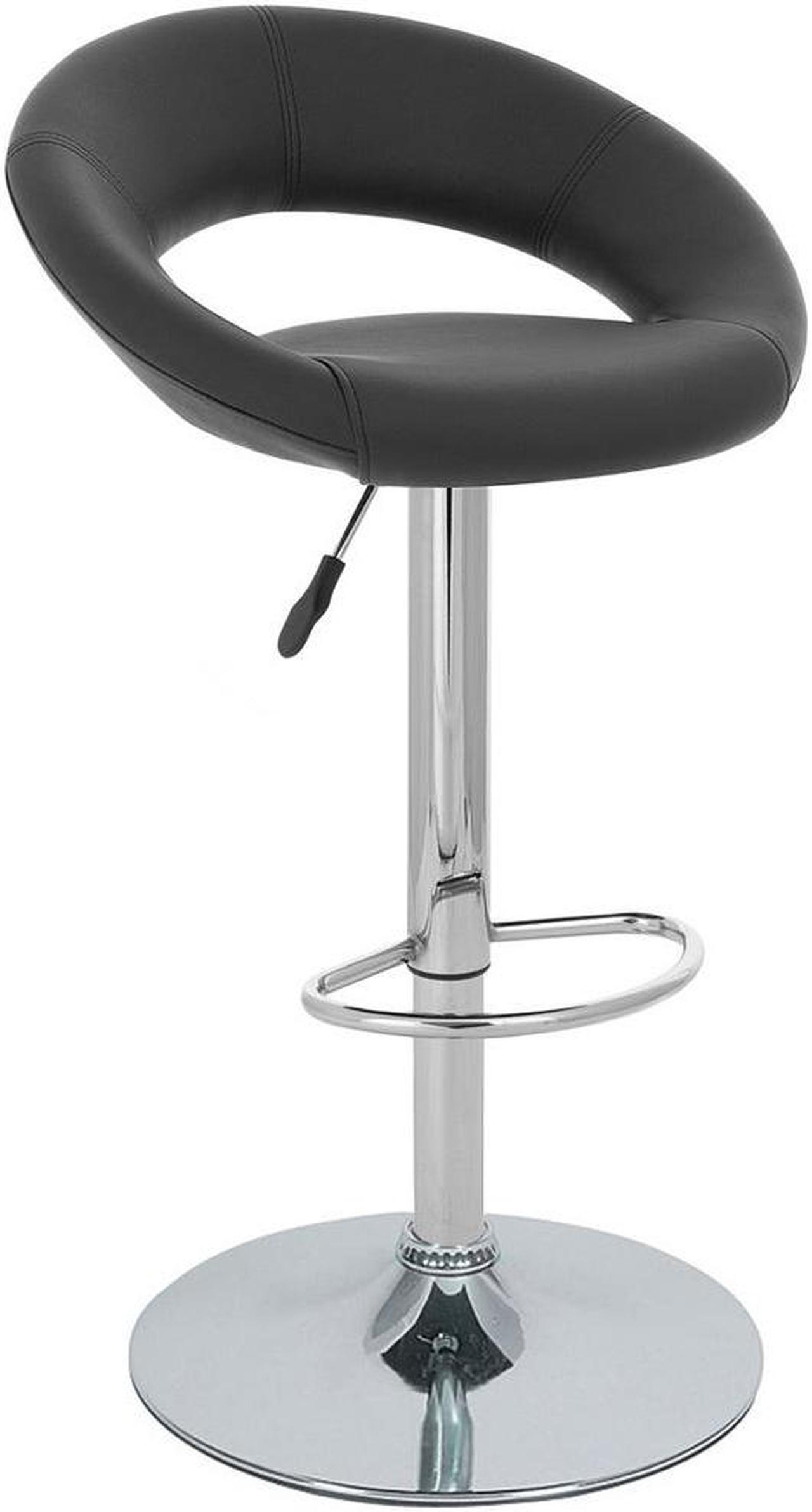 Alt view image 5 of 7 - Modern Home Zeta Contemporary Adjustable Height 24" Bar Table (Black)