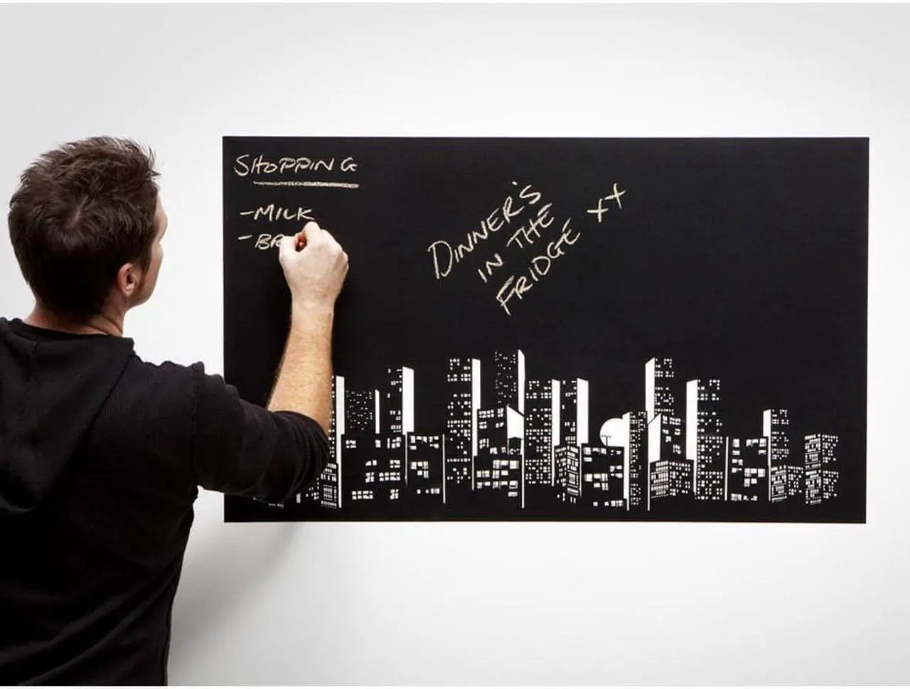 Alt view image 3 of 4 - Modern Home Adhesive Blackboard Wallpaper Stickers - 23.6" x 79"