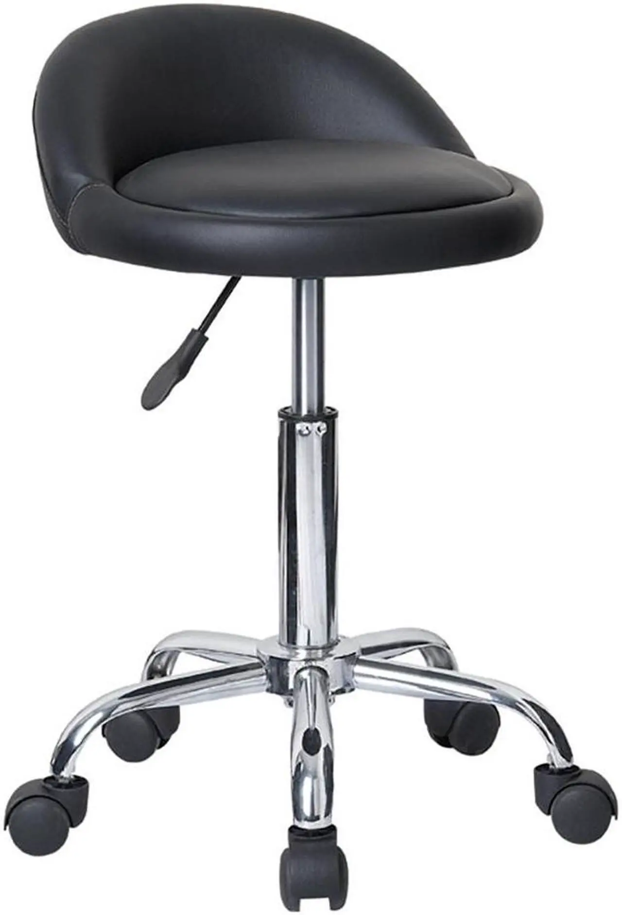 Main image of Set of 4 Juno Adjustable Height Massage Stool w/Wheels - Black