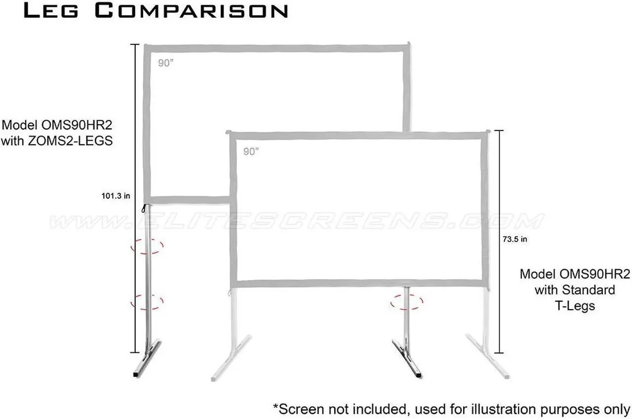 Alt view image 2 of 9 - Elite Screens Yard Master 2 OMS135VR2 Projection Screen - 135" - 4:3 - Floor Mount
