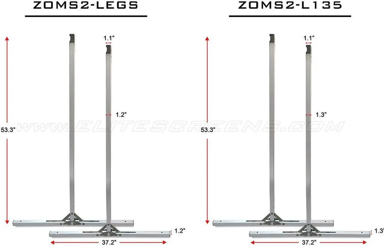 Alt view image 5 of 9 - Elite Screens Yard Master 2 OMS135VR2 Projection Screen - 135" - 4:3 - Floor Mount