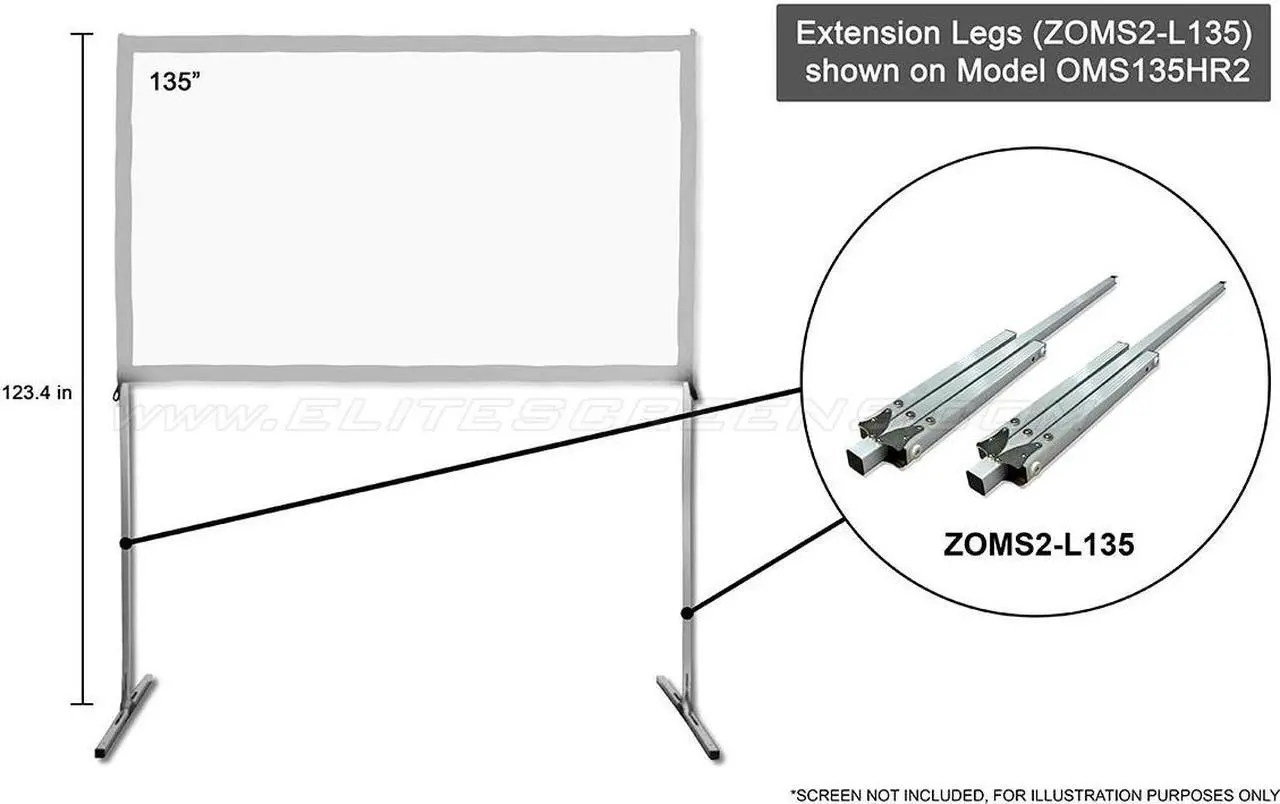 Alt view image 6 of 9 - Elite Screens Yard Master 2 OMS135VR2 Projection Screen - 135" - 4:3 - Floor Mount